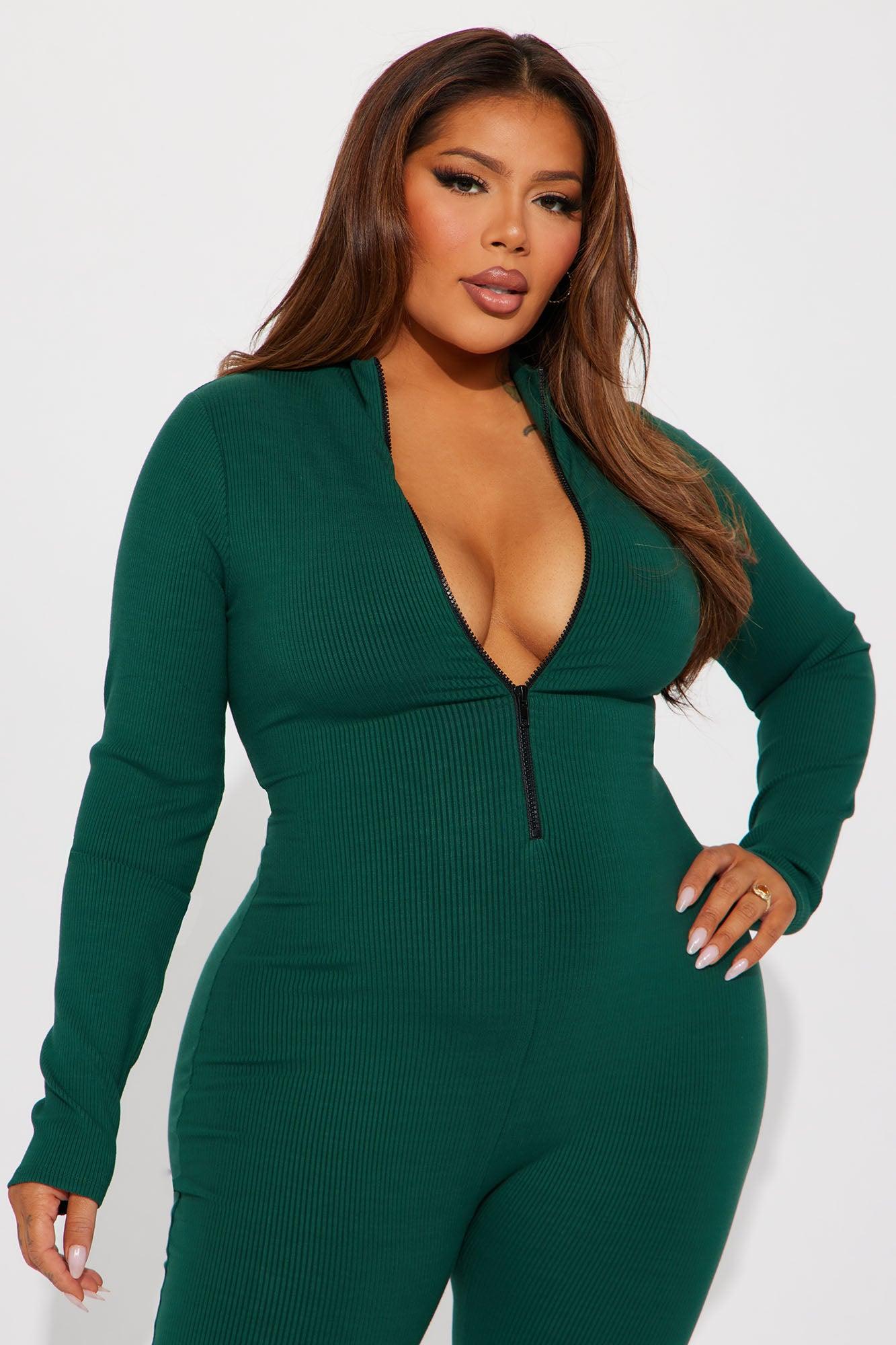 Sabrina Snatched Jumpsuit - Hunter Product Image