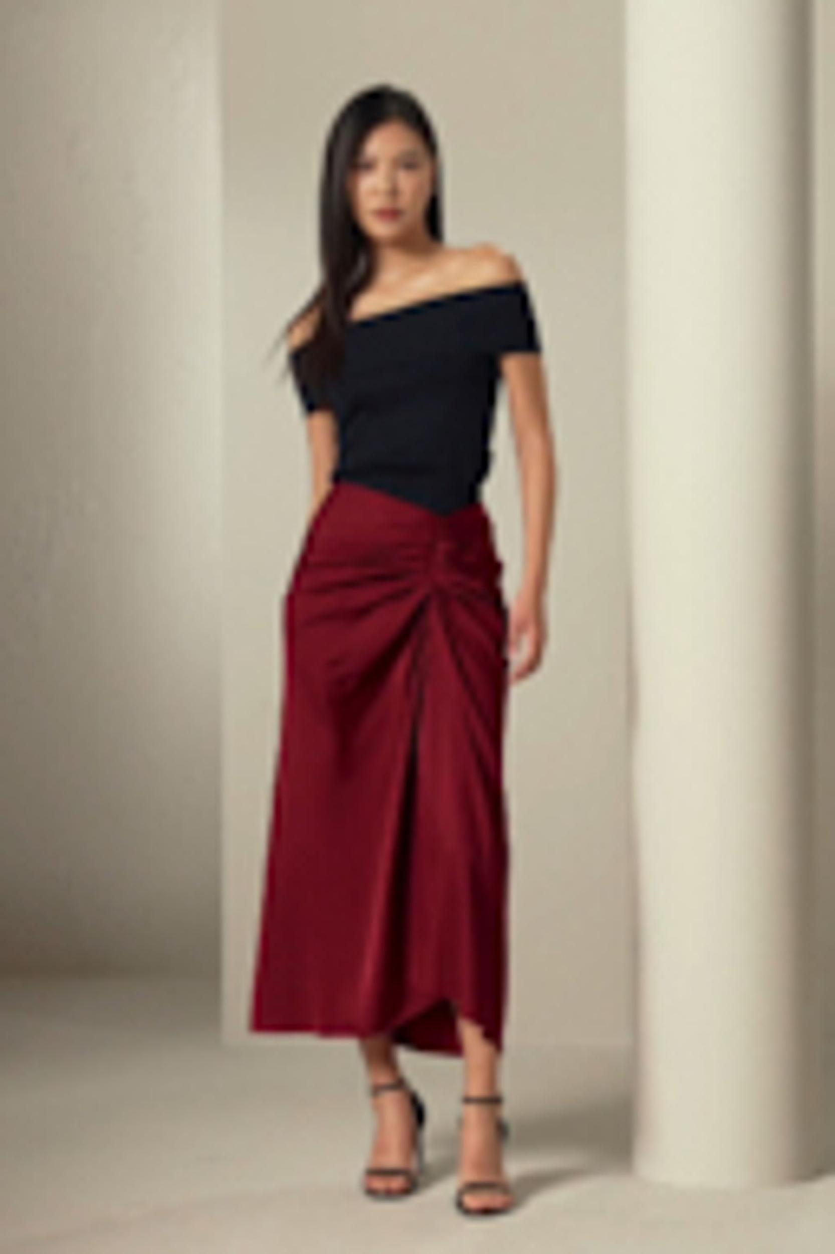 Off-Shoulder Silk Top Product Image