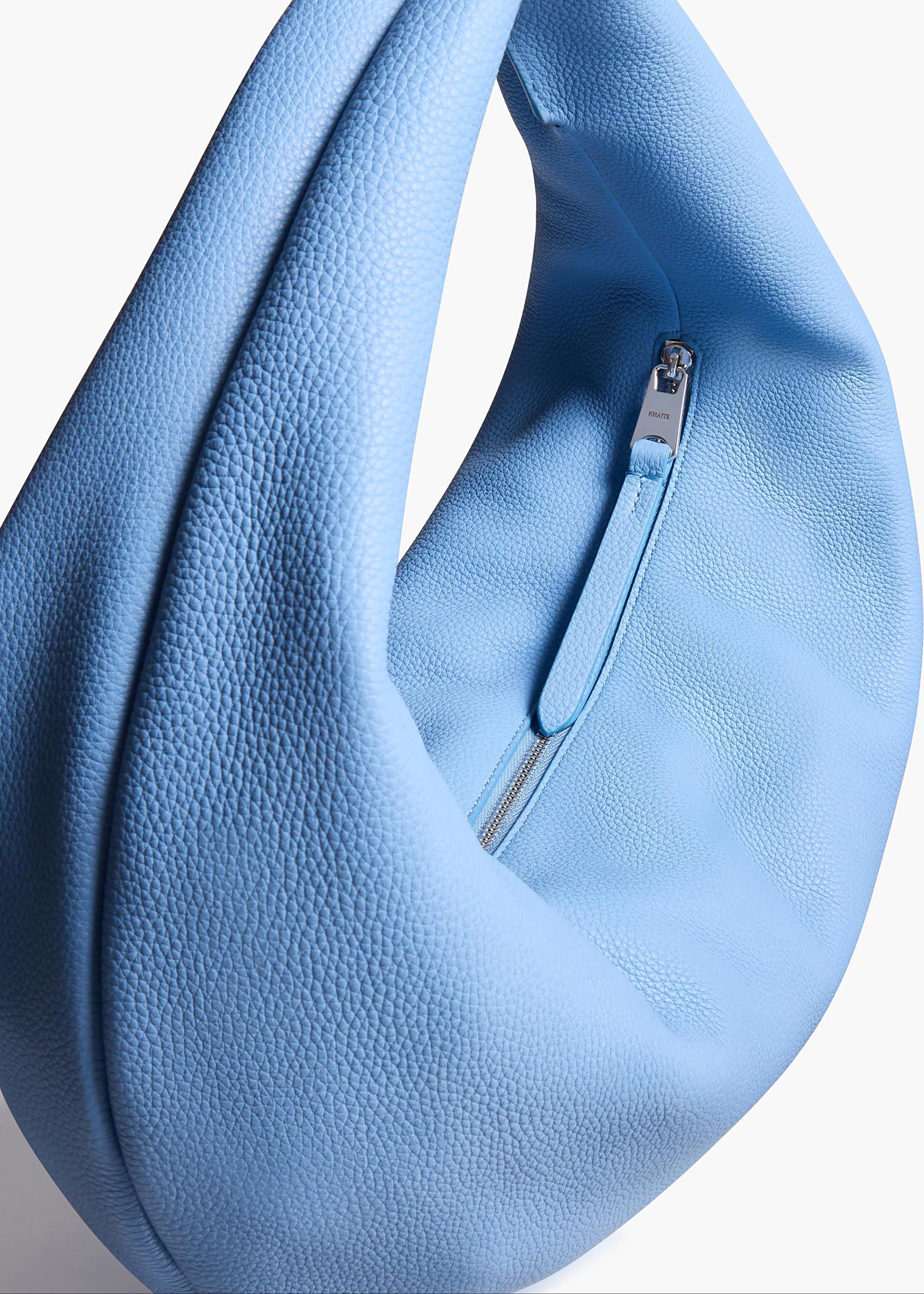 Medium Olivia Hobo in Sky Blue Pebbled Leather Product Image