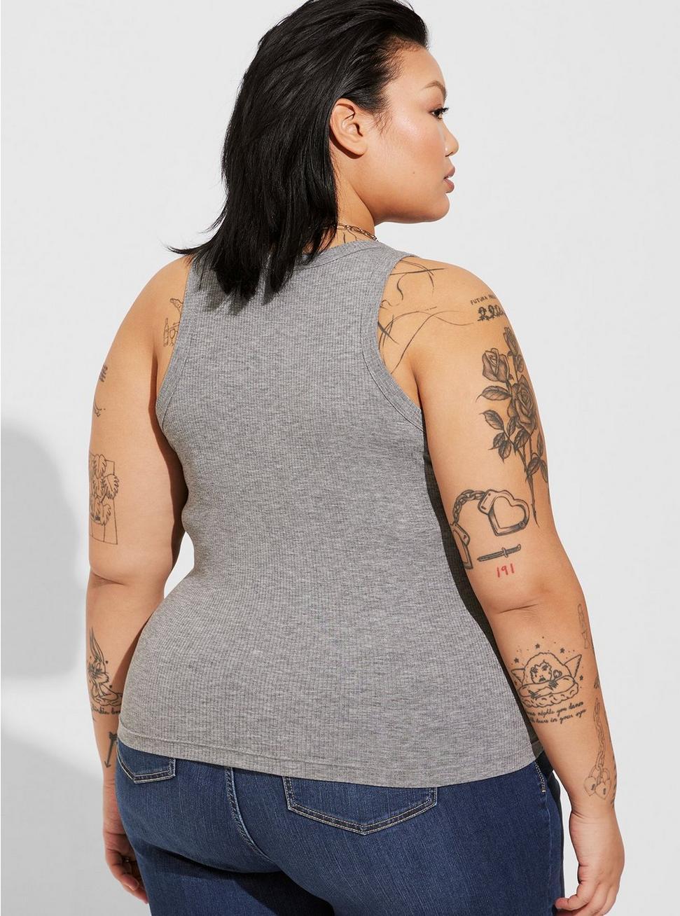 Ribbed High Neck Tank Top Product Image