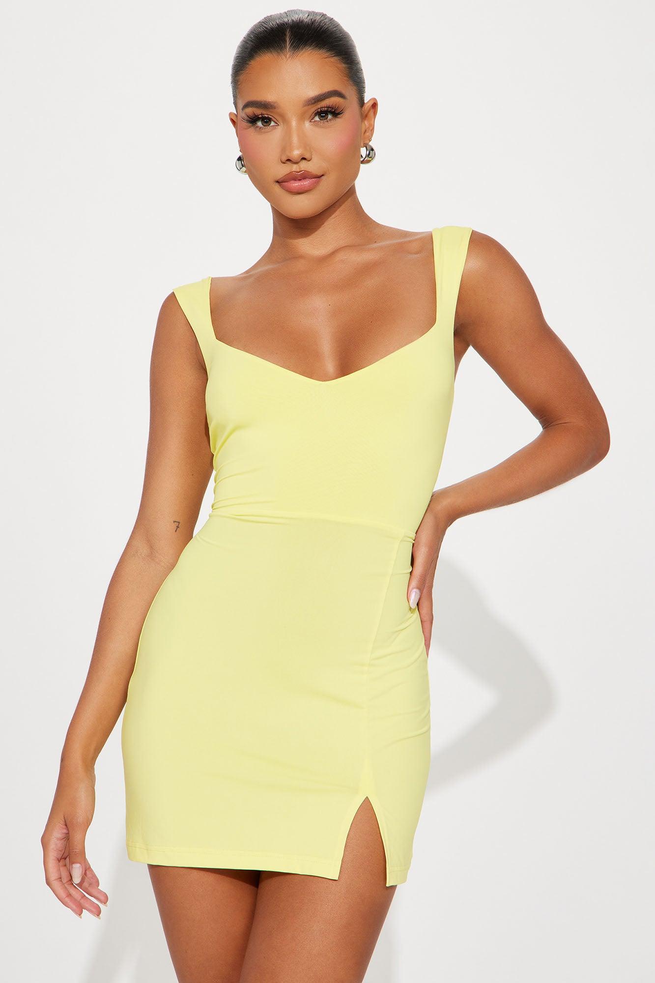 In My Diva Era Mini Dress - Yellow Product Image