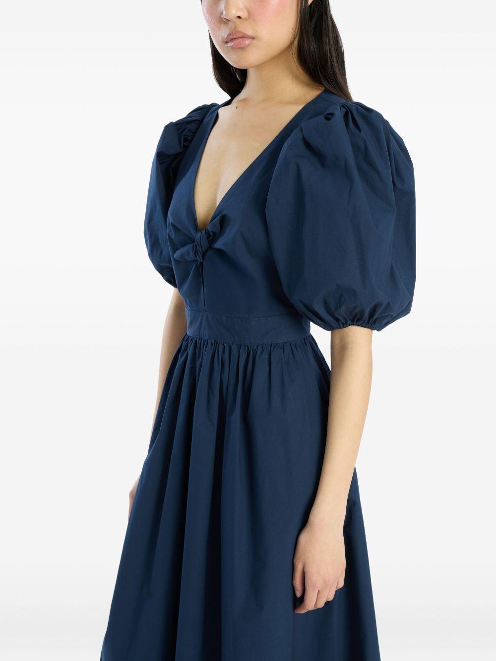puff-sleeve midi dress Product Image