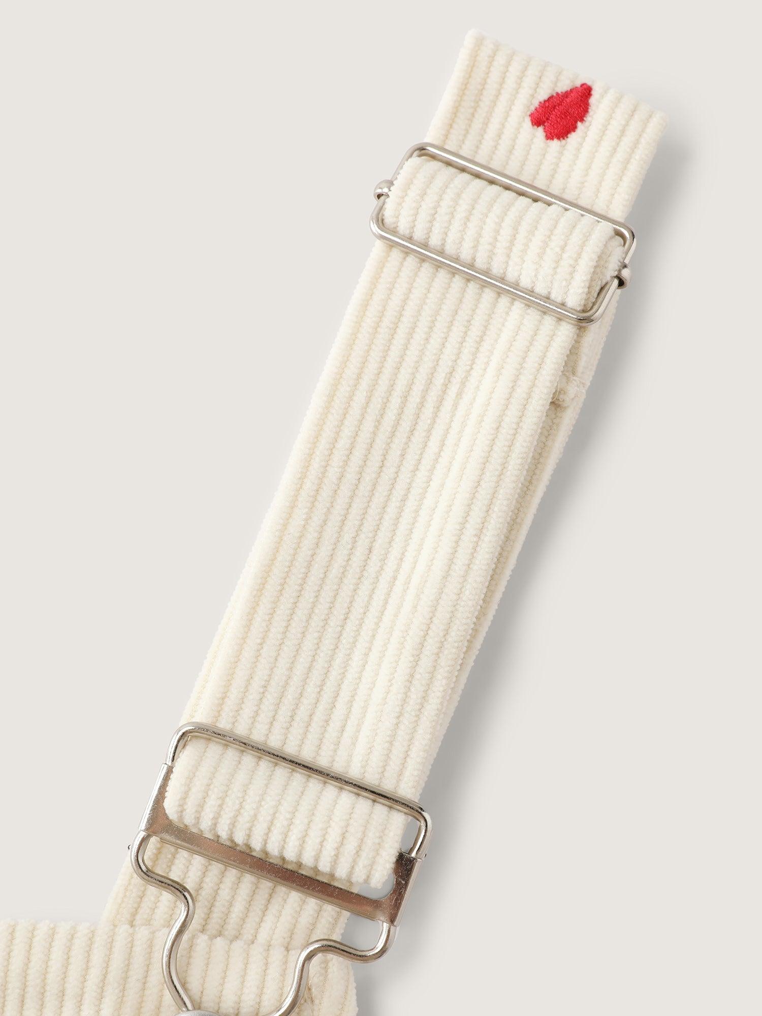 Tiny Heart Embroidery Overall Straps Jumpsuit Female Product Image