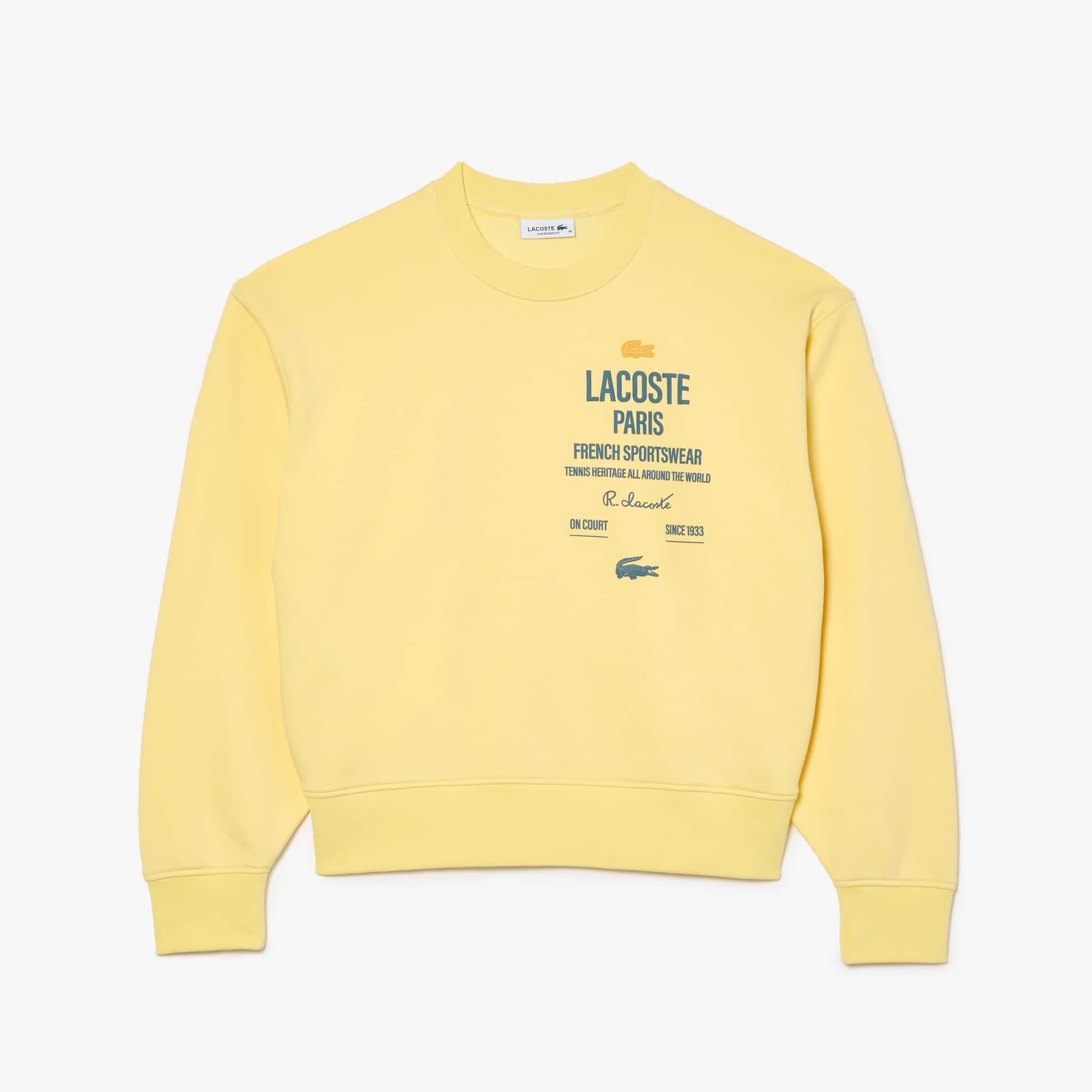 Women's Oversized Pleated Print Sweatshirt Product Image