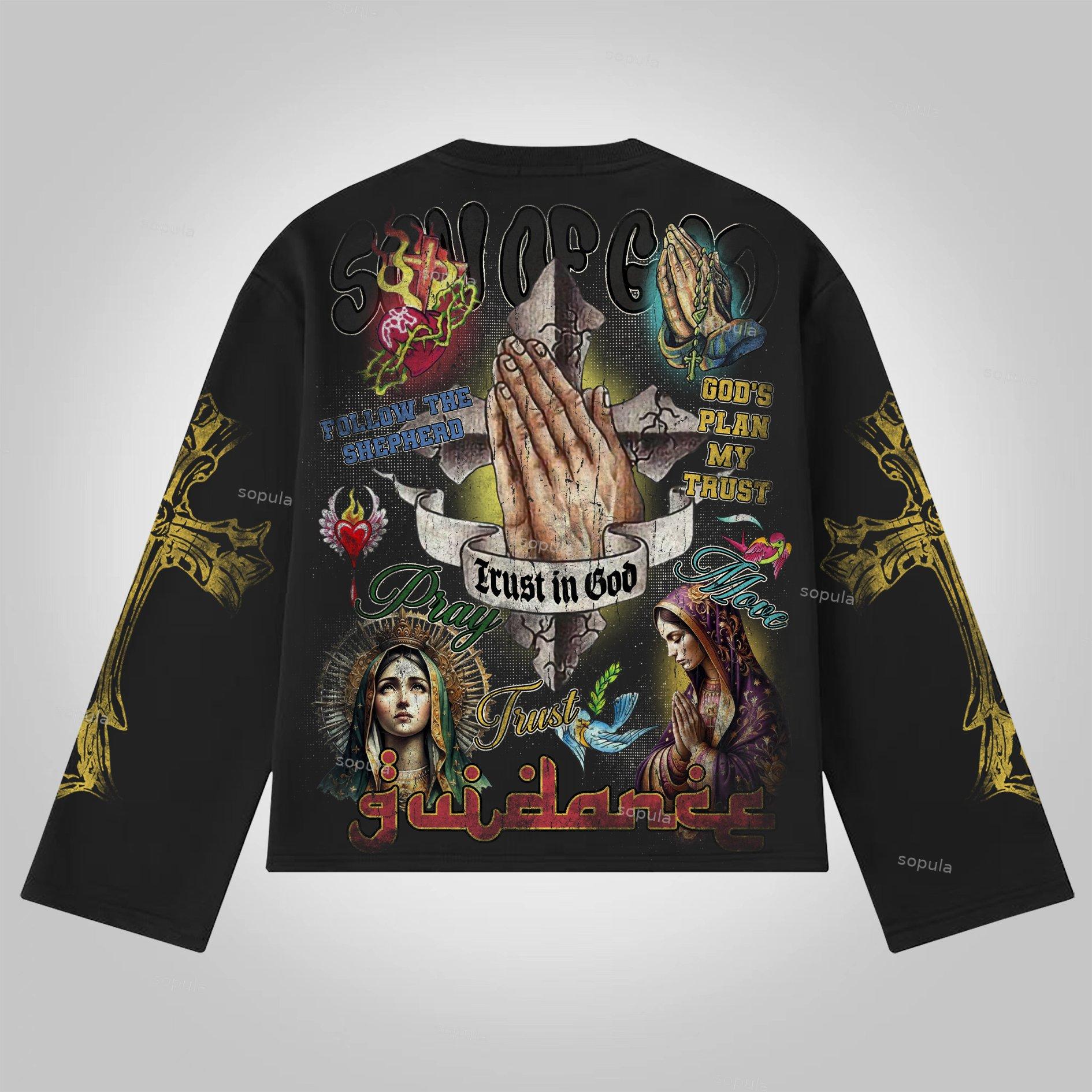 Jimi Hendrix Print Cotton T-shirt Product Image