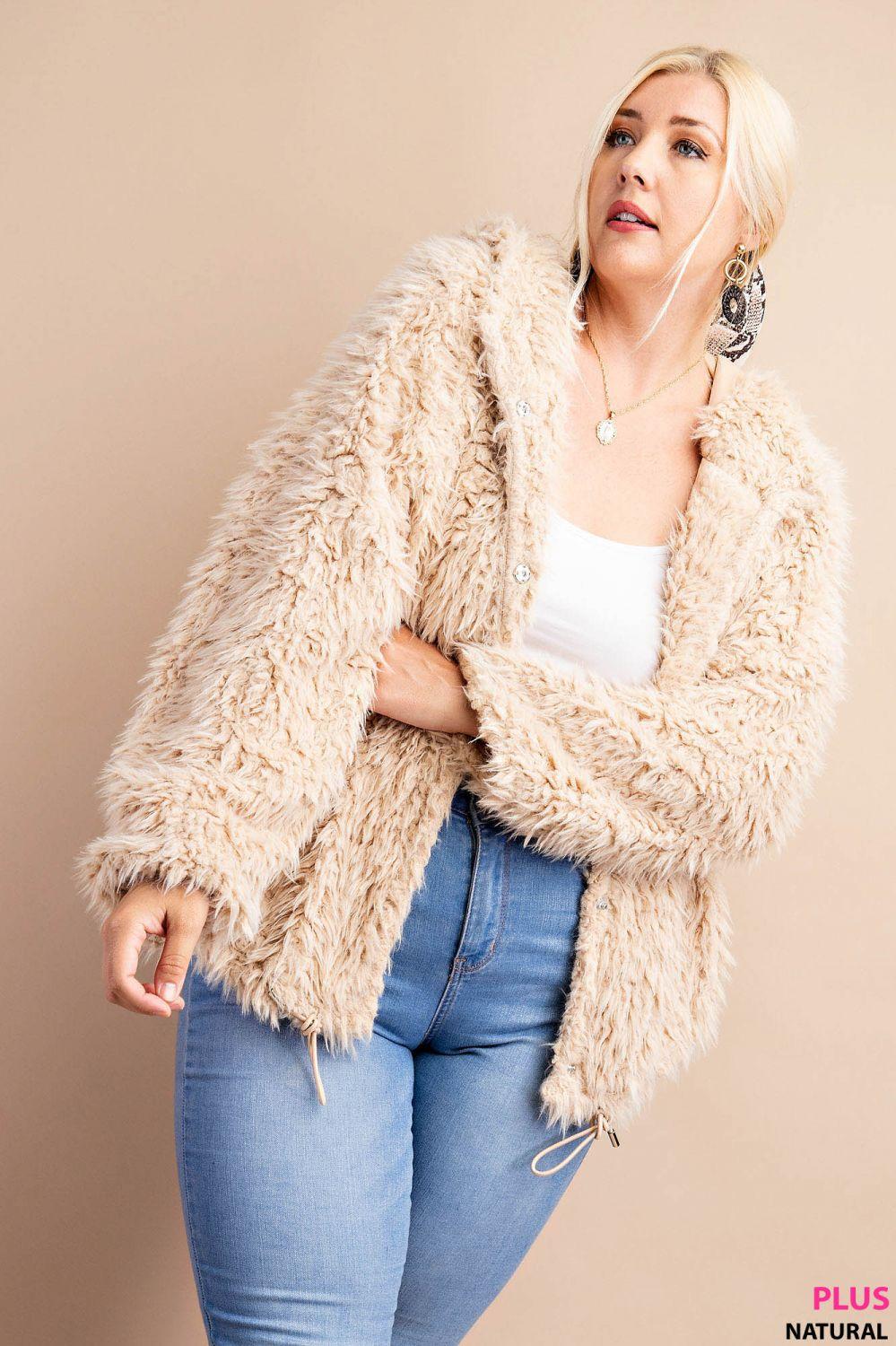 5160   Lux Soft Faux Fur Jacket Product Image