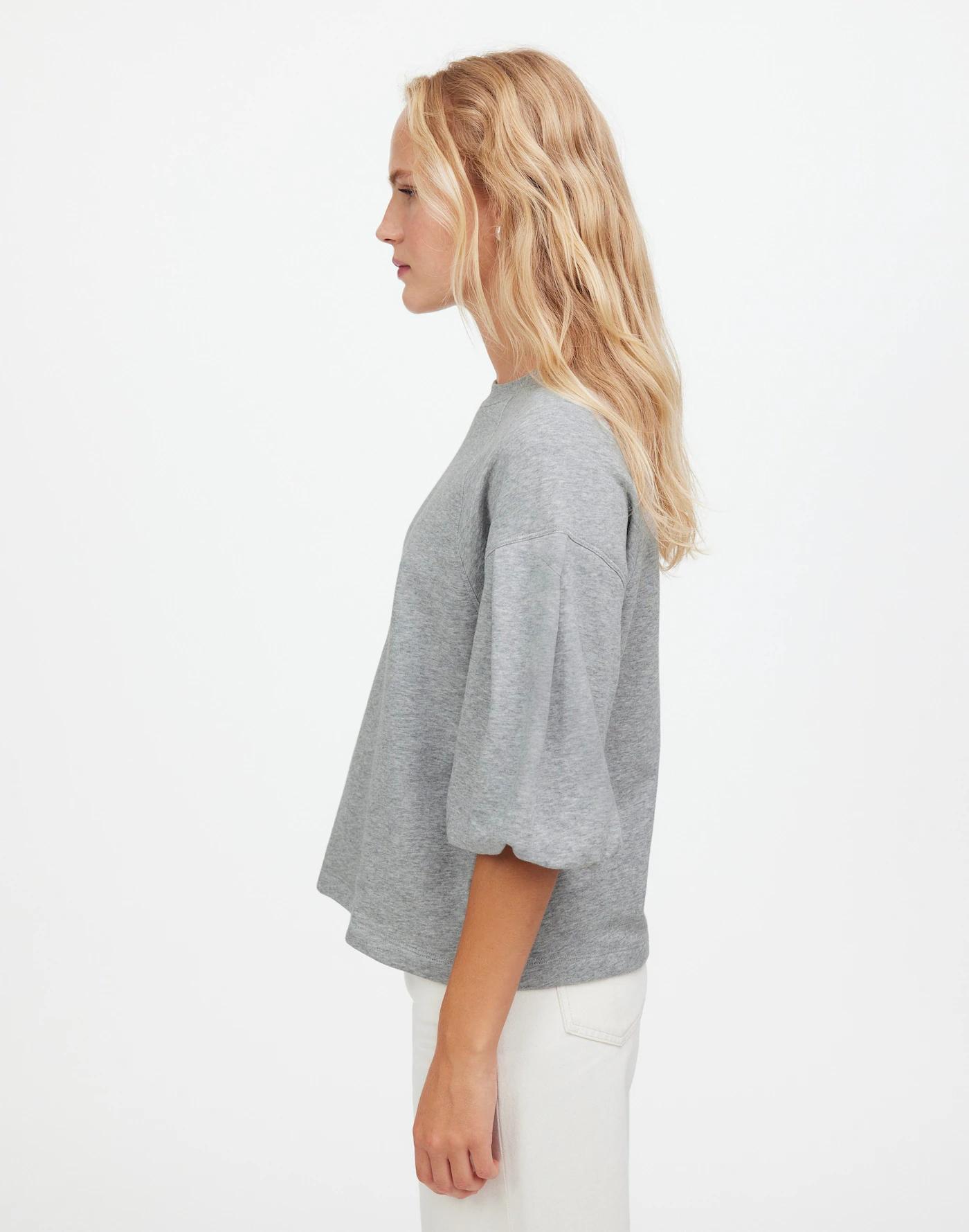 Puff-Sleeve Sweatshirt Tee Product Image