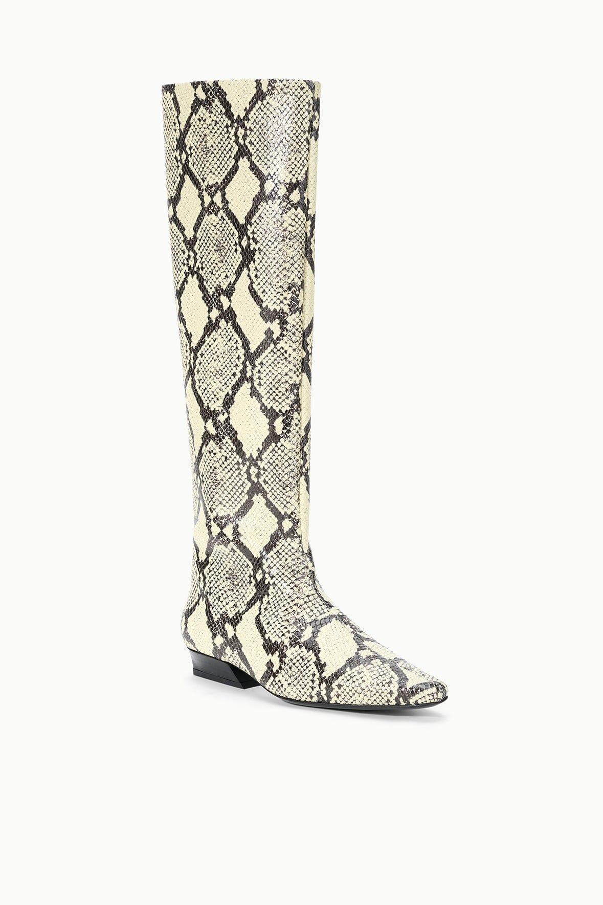 WALLY FLAT BOOT | WHITE SNAKE Product Image