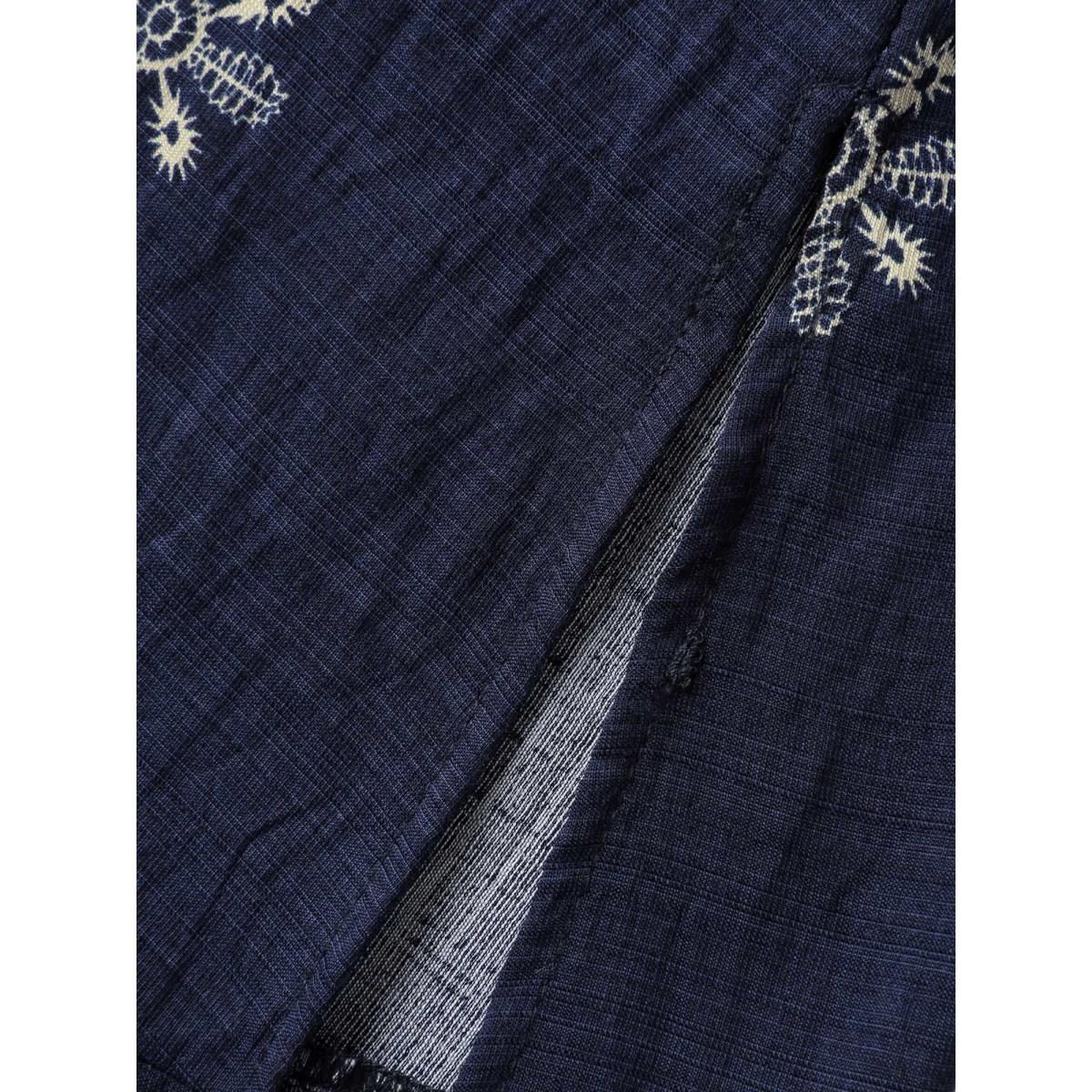 Plus Size Surplice Neck Split Side Pockets Midi Dress Midnight Women Boho Overlapping Overlap Collar Half Sleeve Curvy BloomChic 18-20/2X Product Image