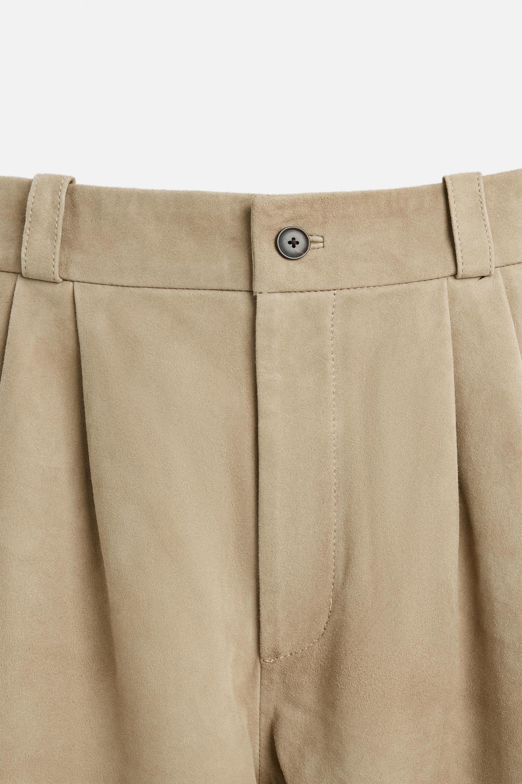 SUEDE CARGO SHORTS Product Image