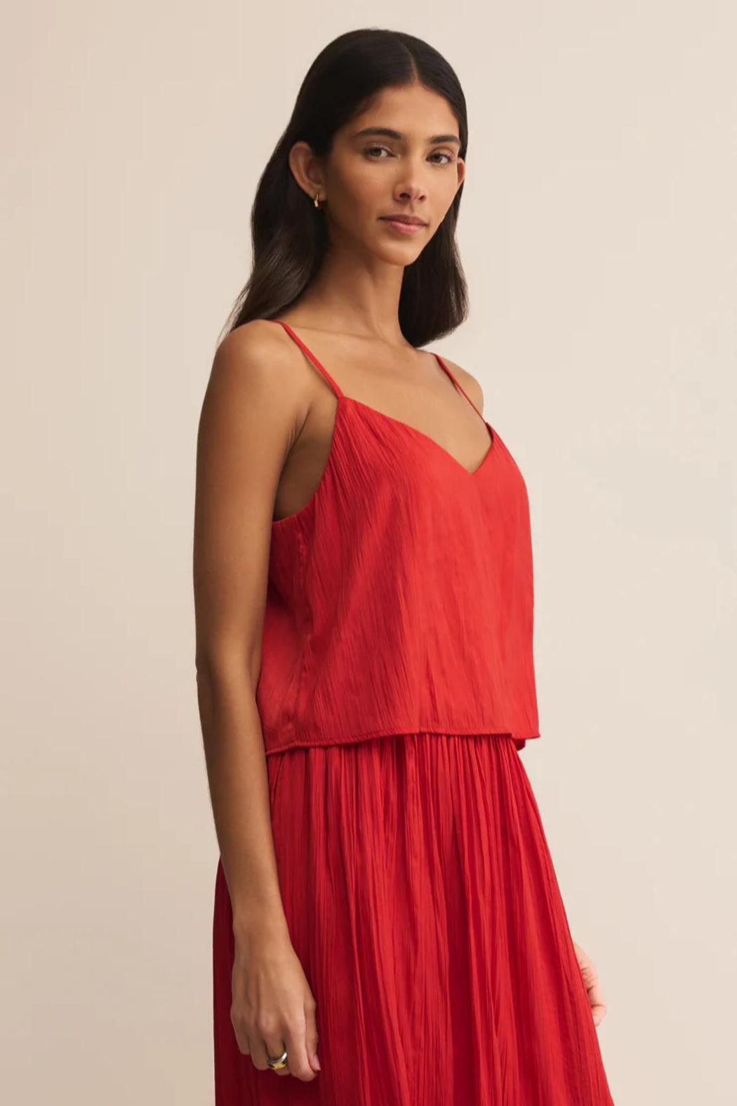 Fiore Crinkle Satin Tank Product Image