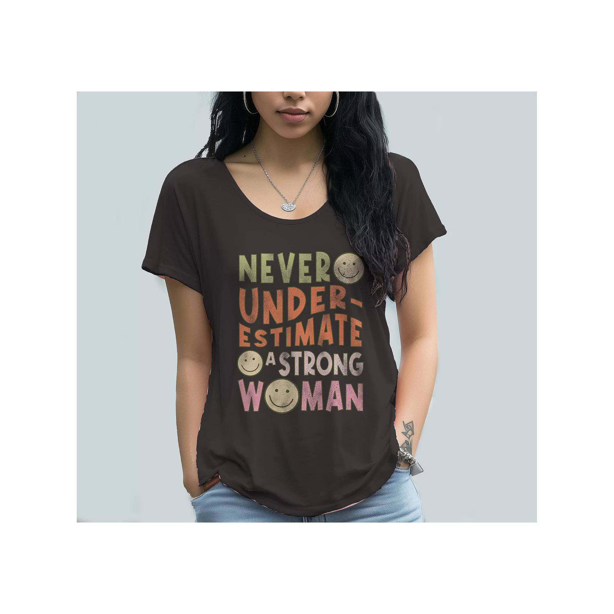 Junior's Grayson Threads Never Underestimate Graphic Tee, Women's,  Product Image