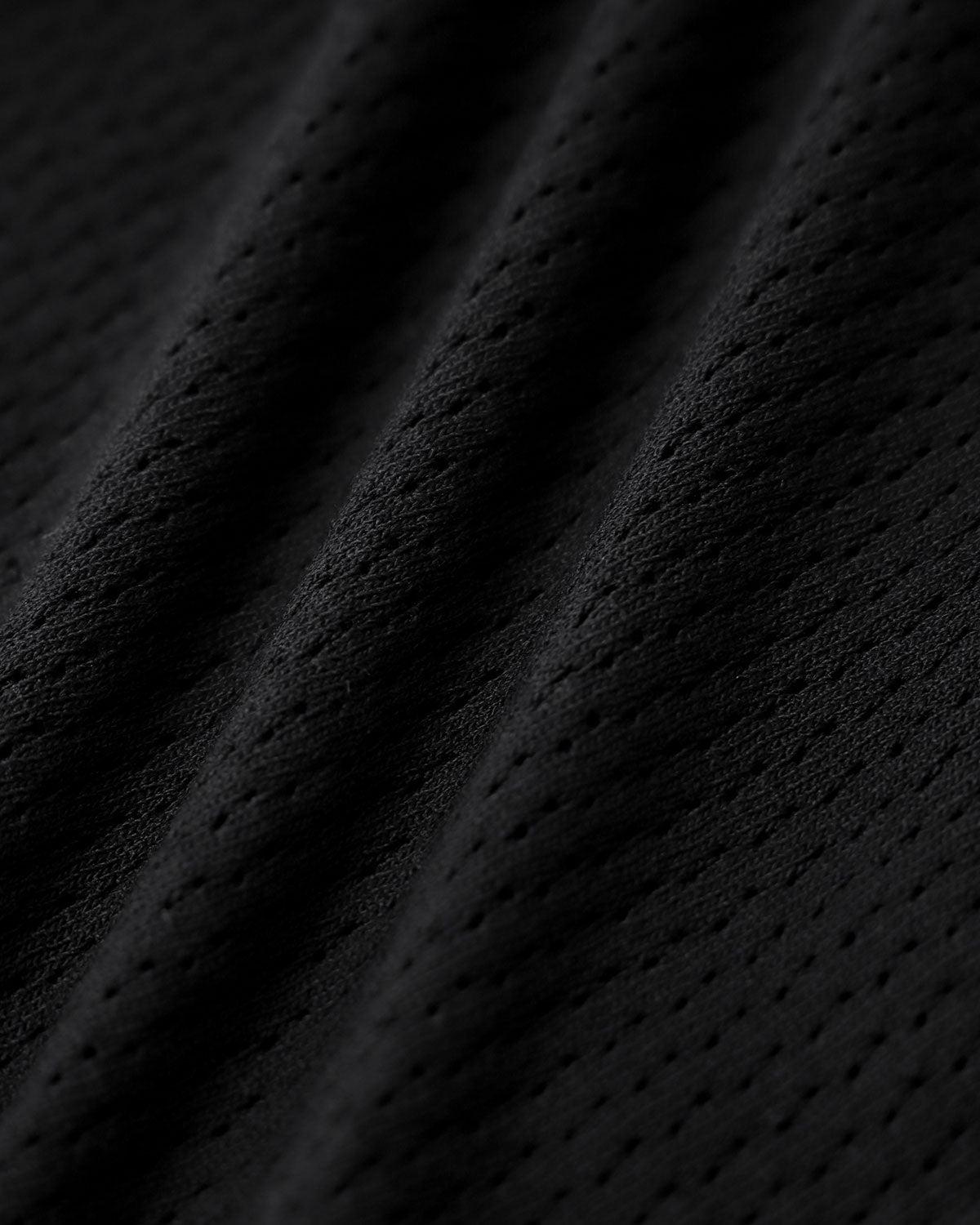 Black V Neck Button Pointelle Knit Tee Product Image