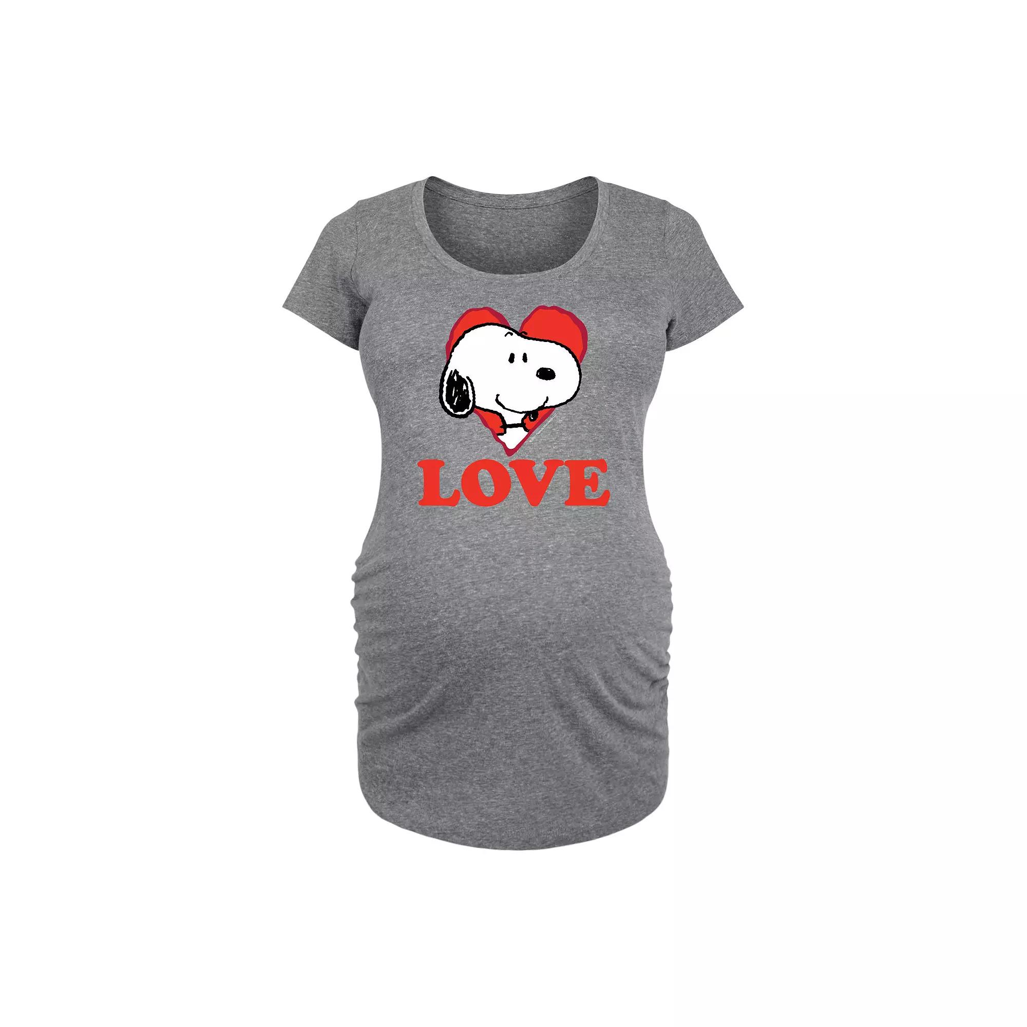 Maternity Peanuts Snoopy Love Graphic Tee, Women's,  Product Image