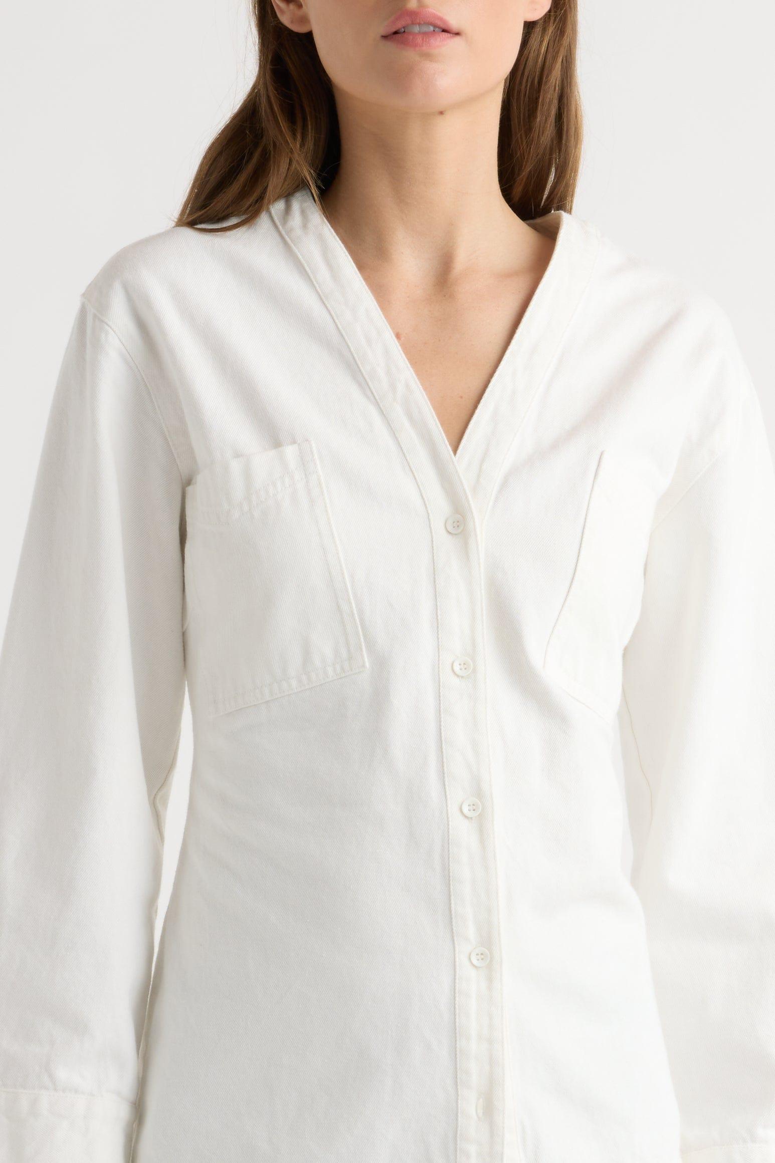 Emmett Structured-Sleeve Denim Jacket Product Image