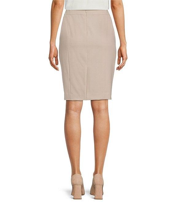Calvin Klein High Rise Luxe Stretch Coordinating Pencil Skirt Product Image