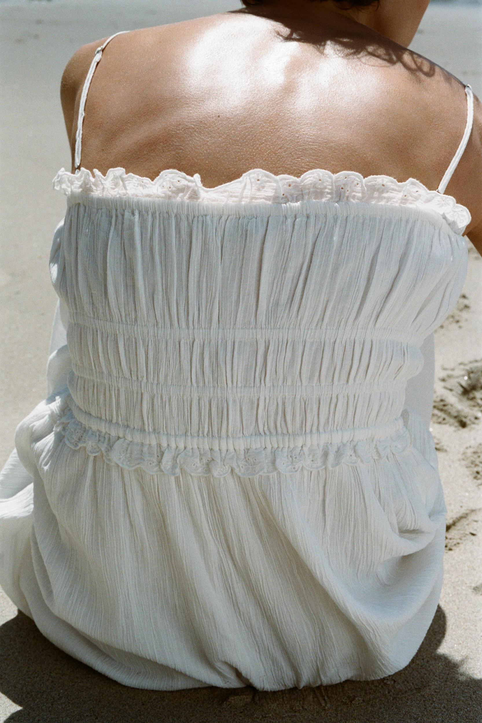 VOLUMINOUS GAUZE MIDI DRESS Product Image