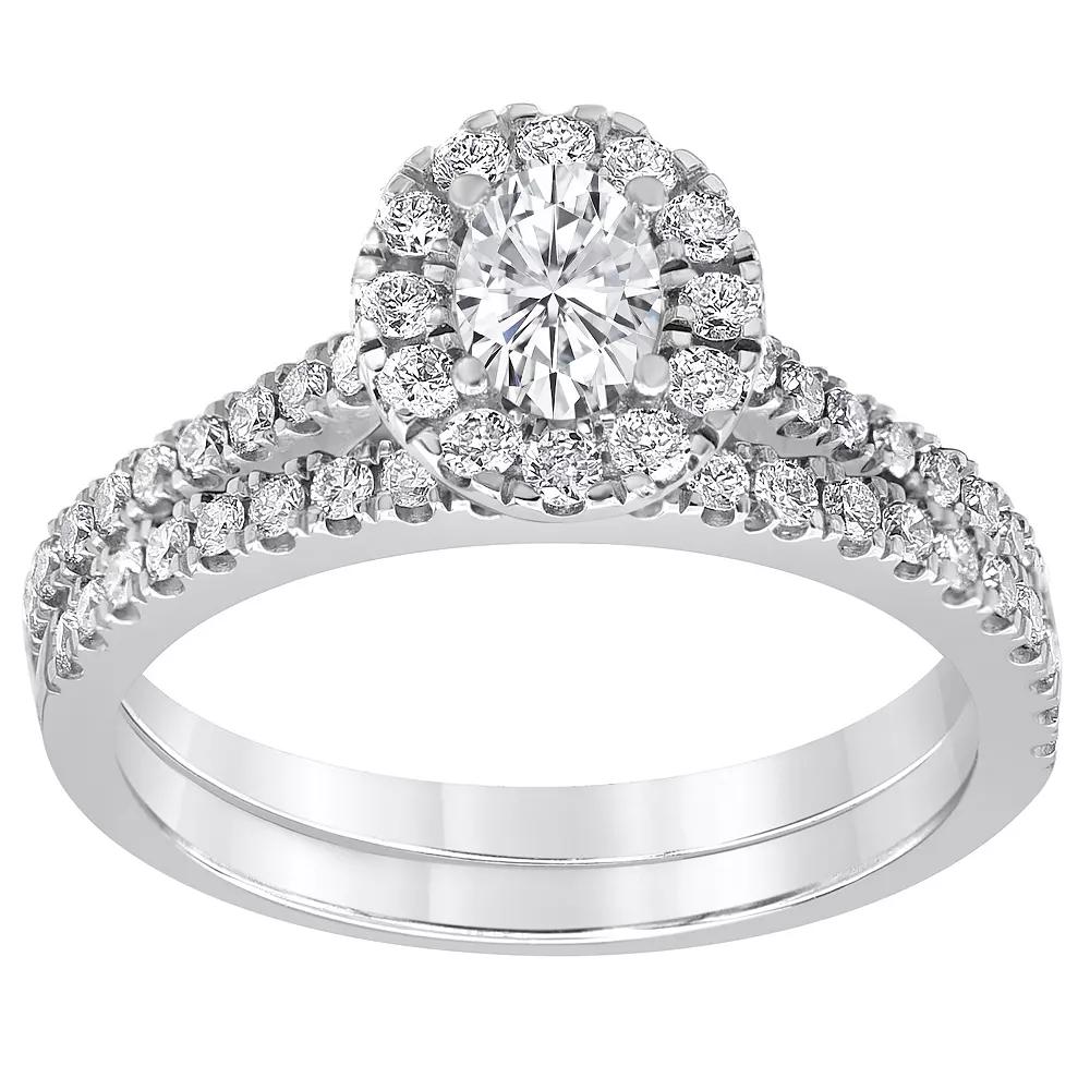 Evolv 14k White Gold 1 Carat T.W. IGI Certified Lab-Grown Diamond Engagement Ring Set, Women's, Size: 7 Product Image