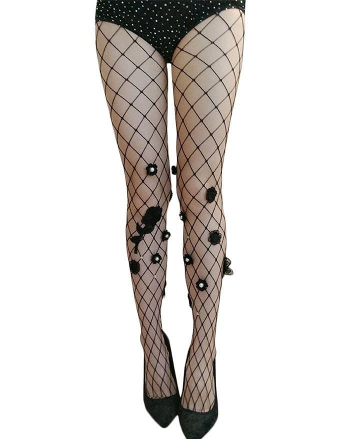 Art Embellished Large Fishnet Stocking Product Image