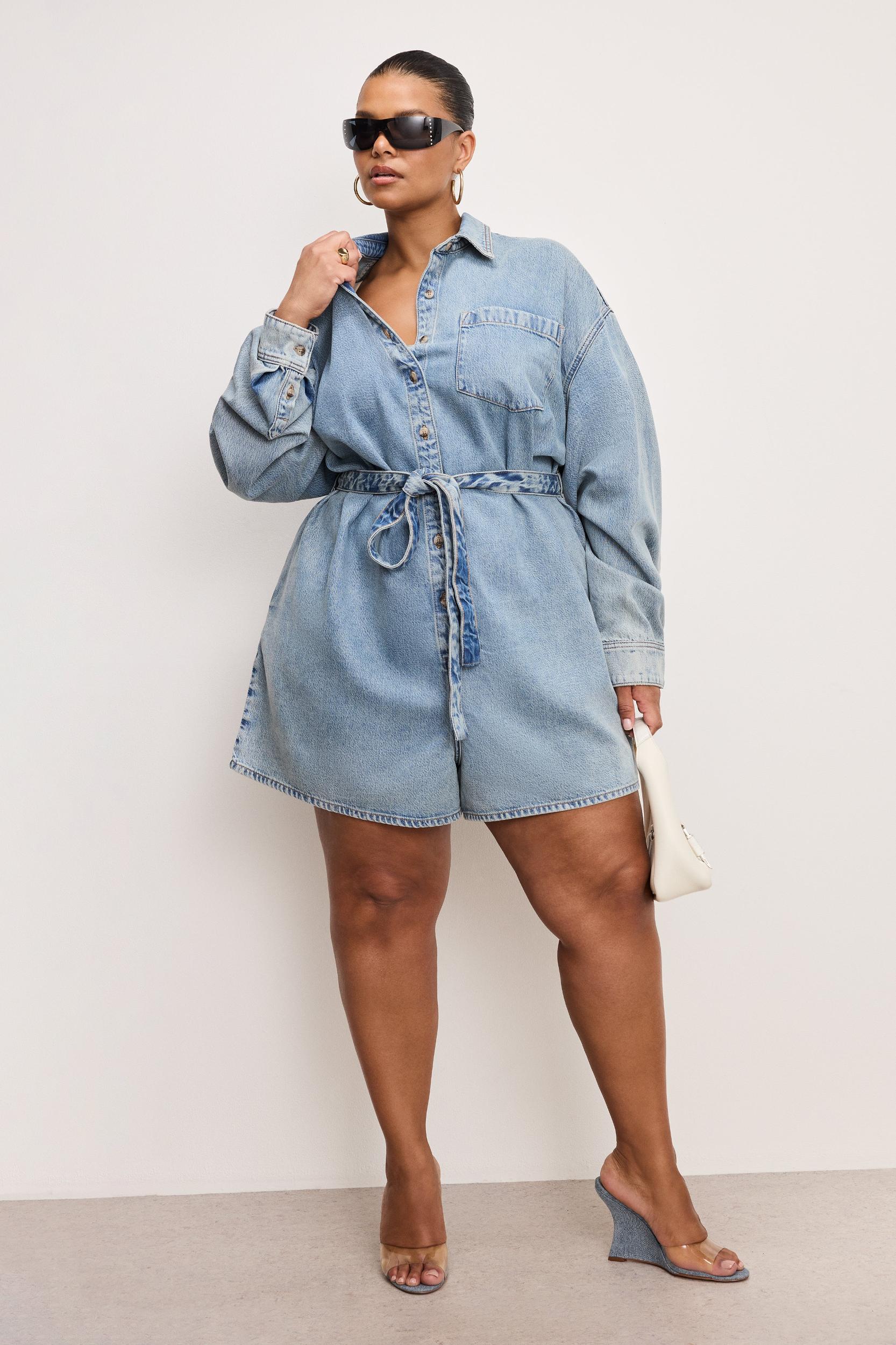 WEIGHTLESS DENIM ROMPER | INDIGO793 Product Image