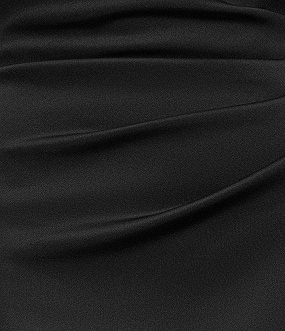 Xscape Petite Size Halter Neck Ruffle Tech Scuba Gown Product Image