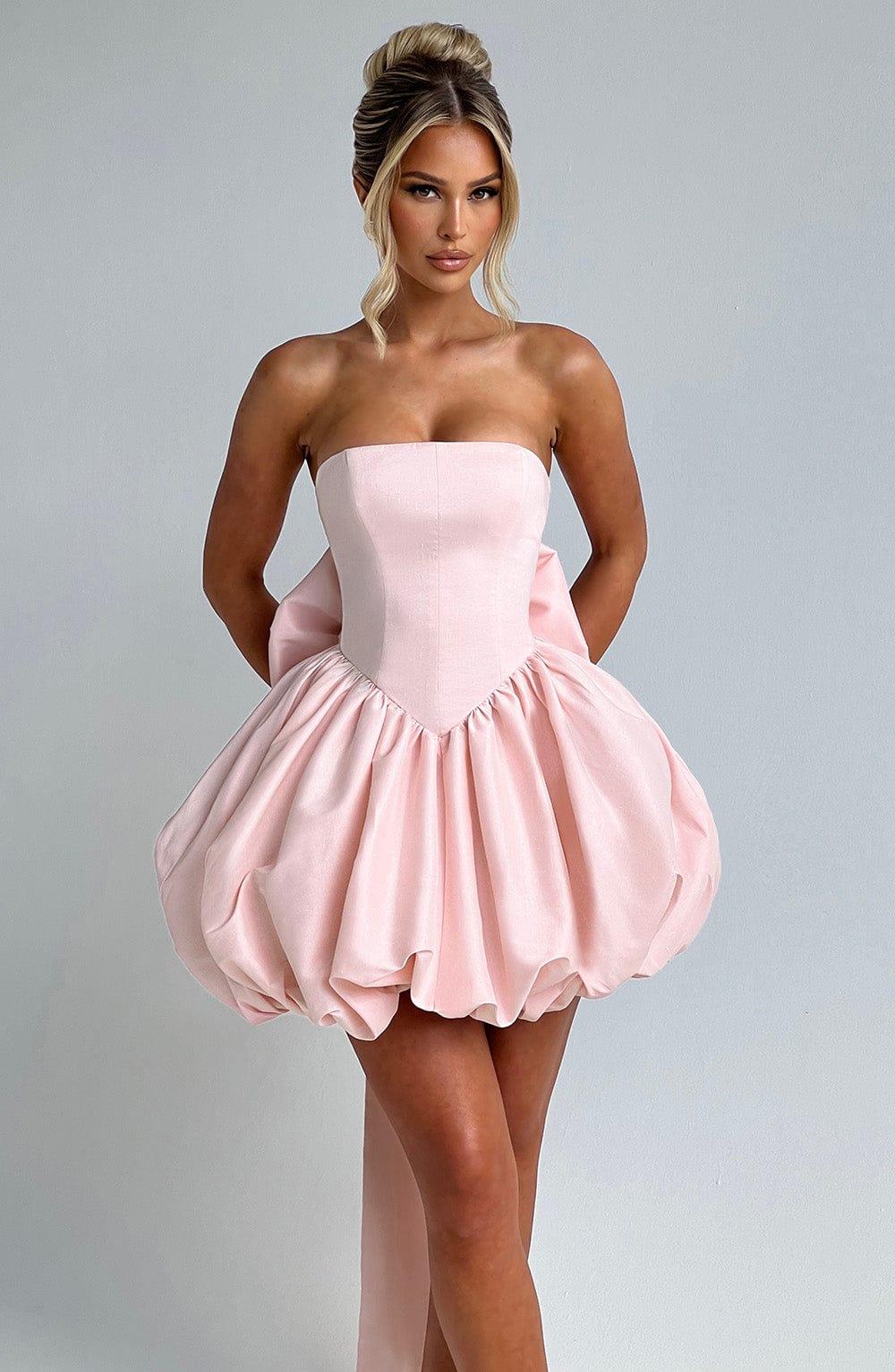 Lotus Mini Dress - Blush Product Image