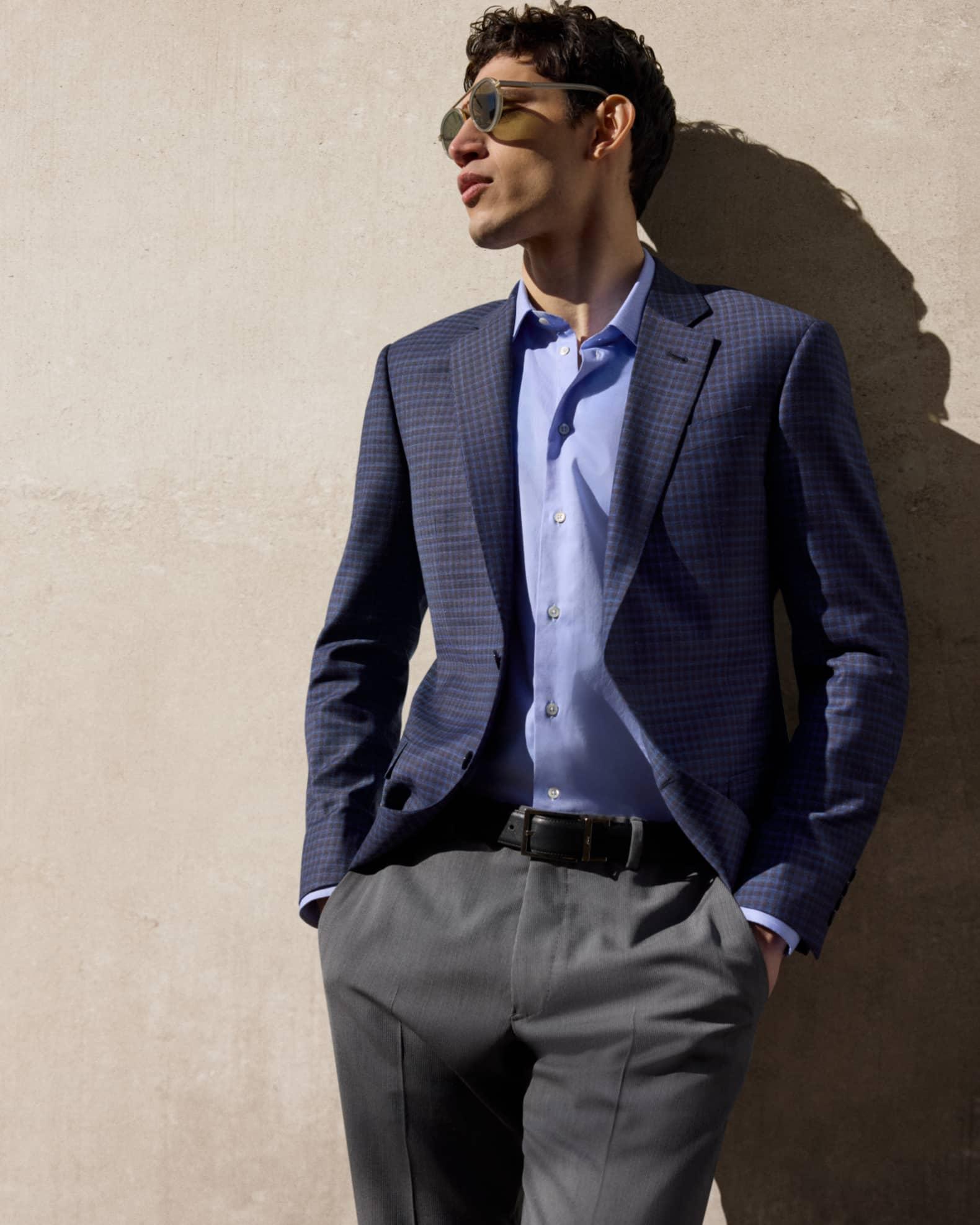 Men's Cotton Micro-Dot Dress Shirt Product Image