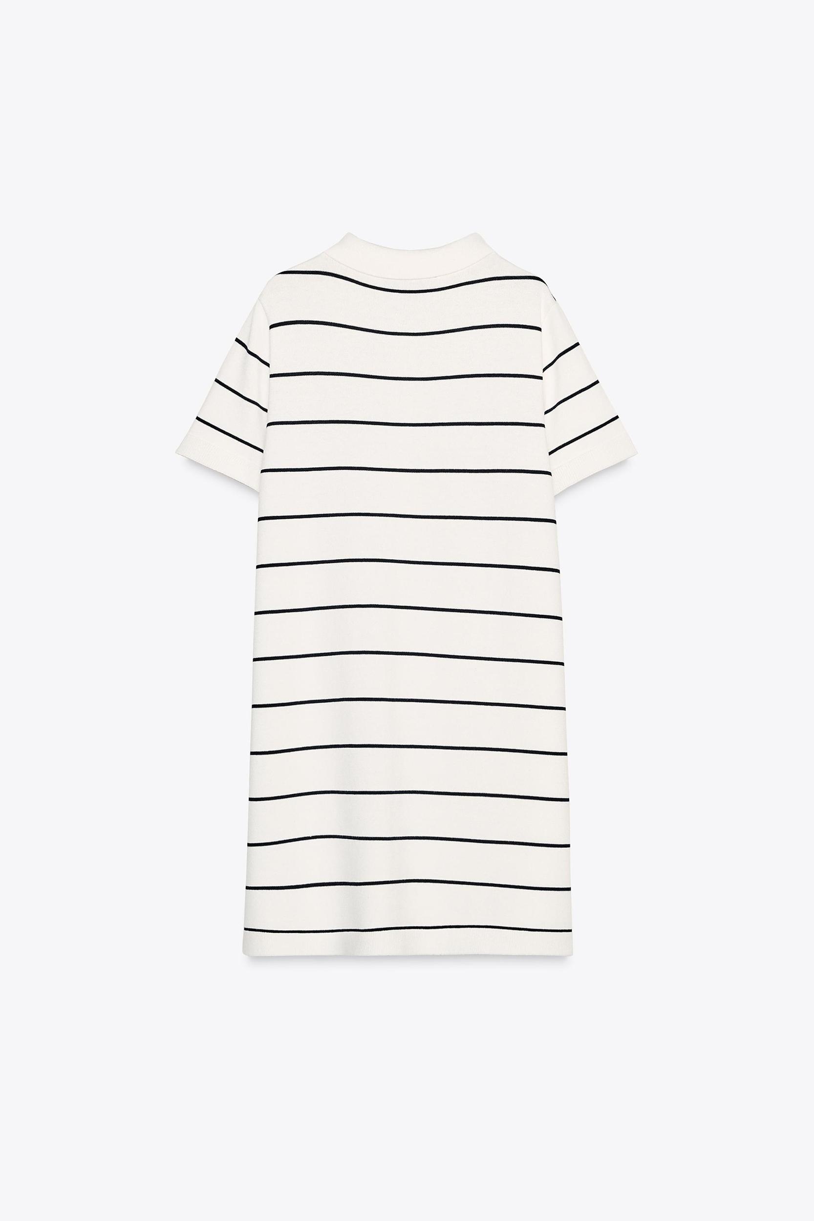 STRIPED KNIT MINI DRESS Product Image