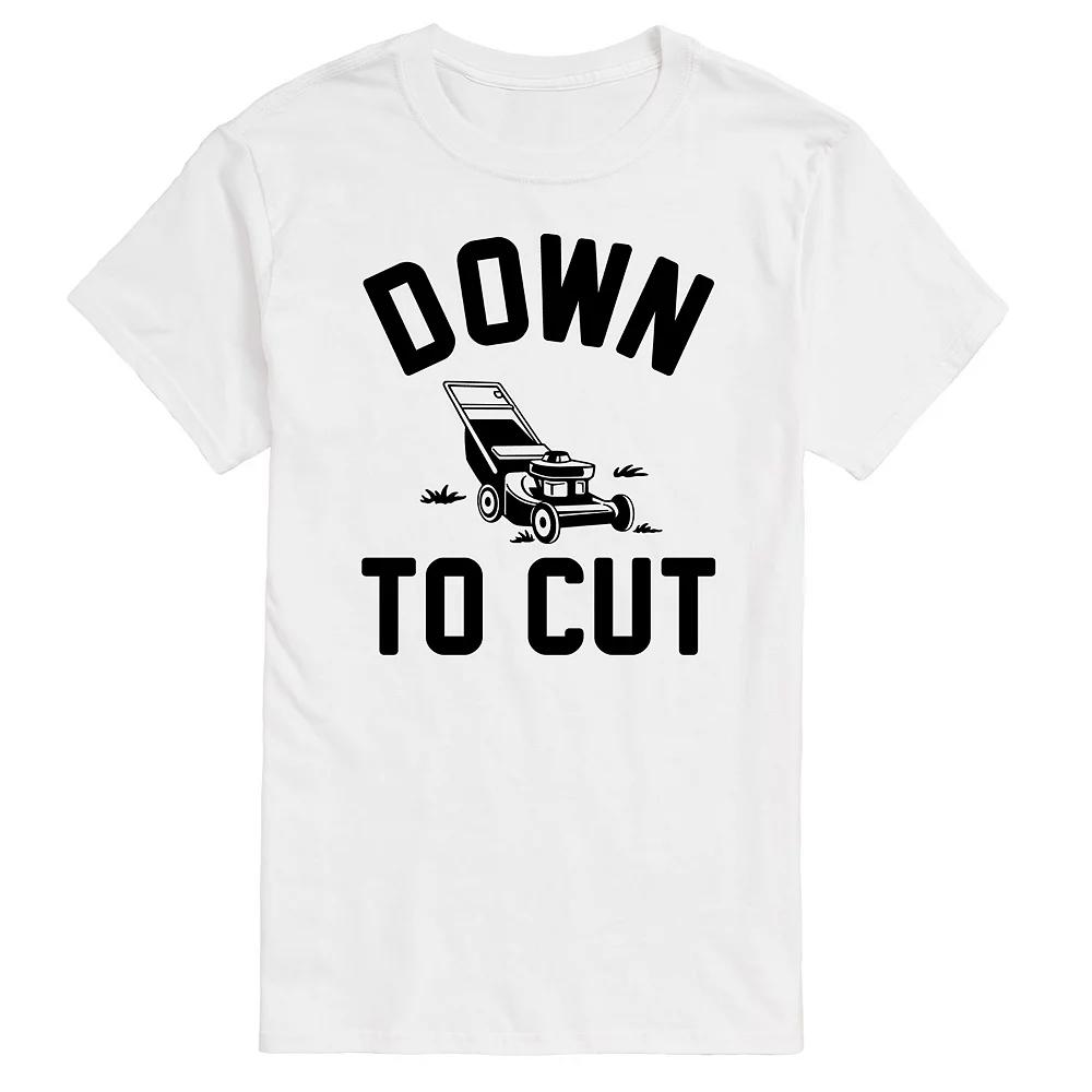 Big & Tall Down To Cut Lawn Mower Graphic Tee, Men's,  Product Image
