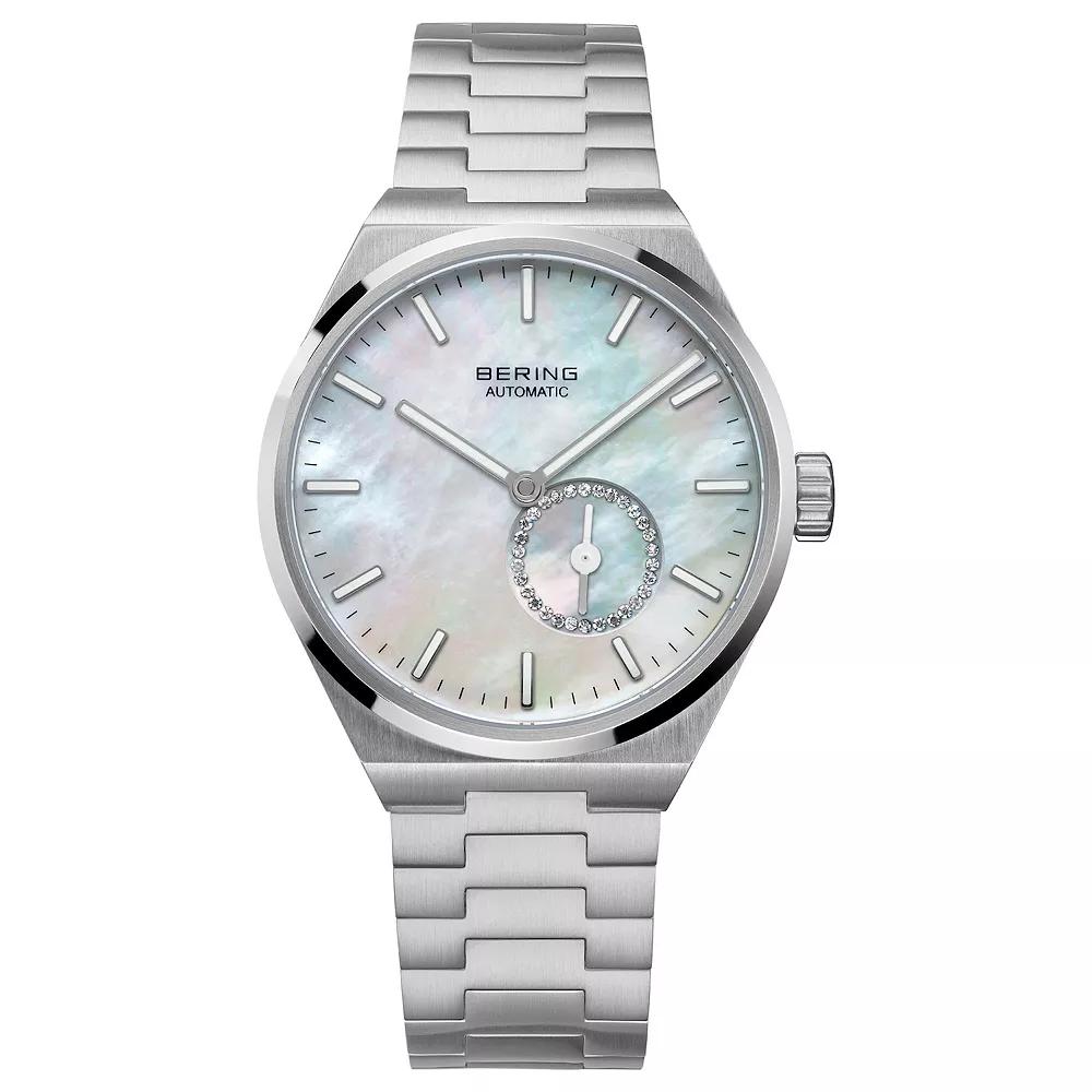 BERING Women's Charity Stainless Steel Link Bracelet Automatic Watch - 19435, Size: 35 mm, Silver Product Image