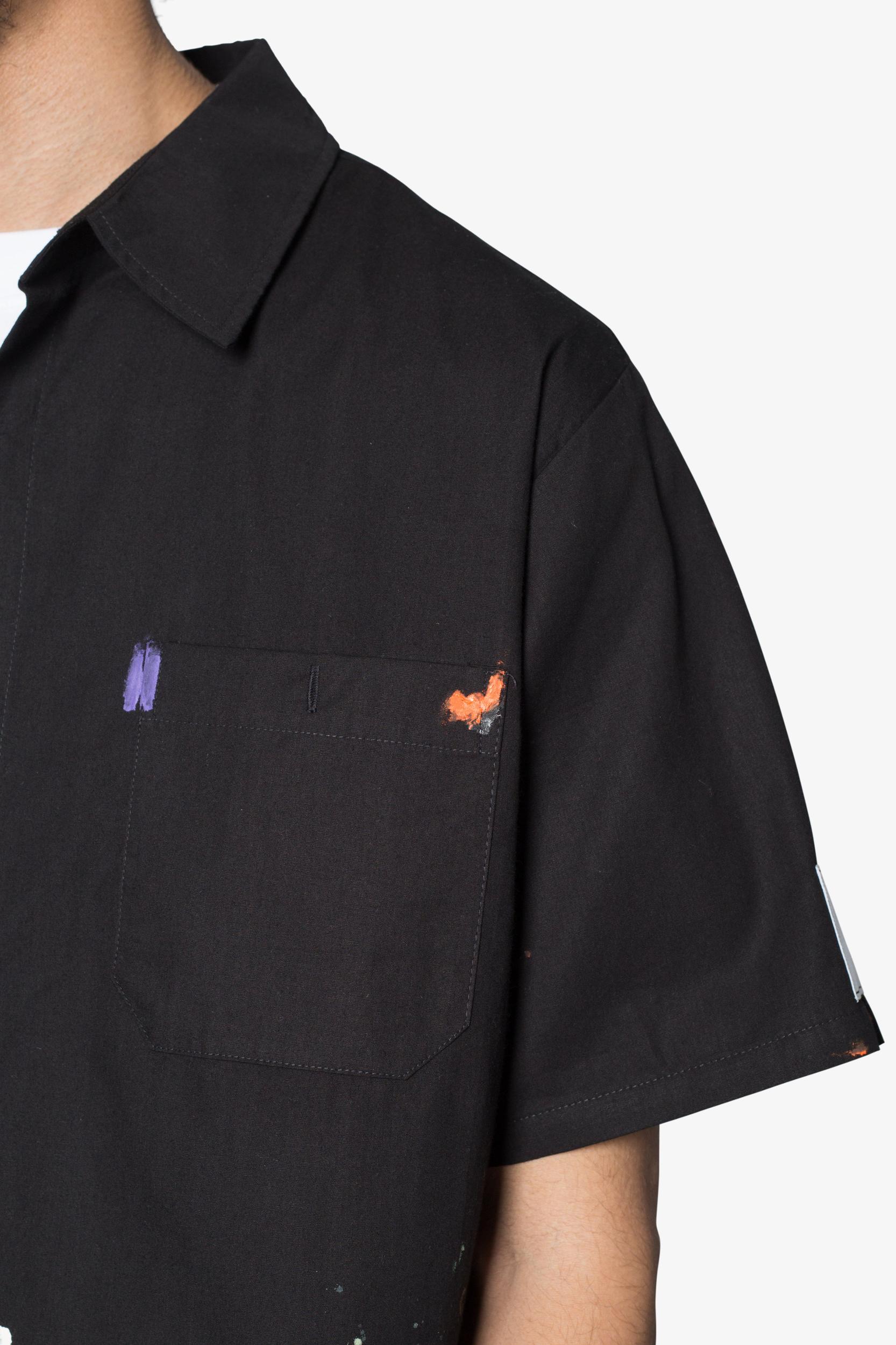 Poplin Painter S/S Shirt - Black Product Image