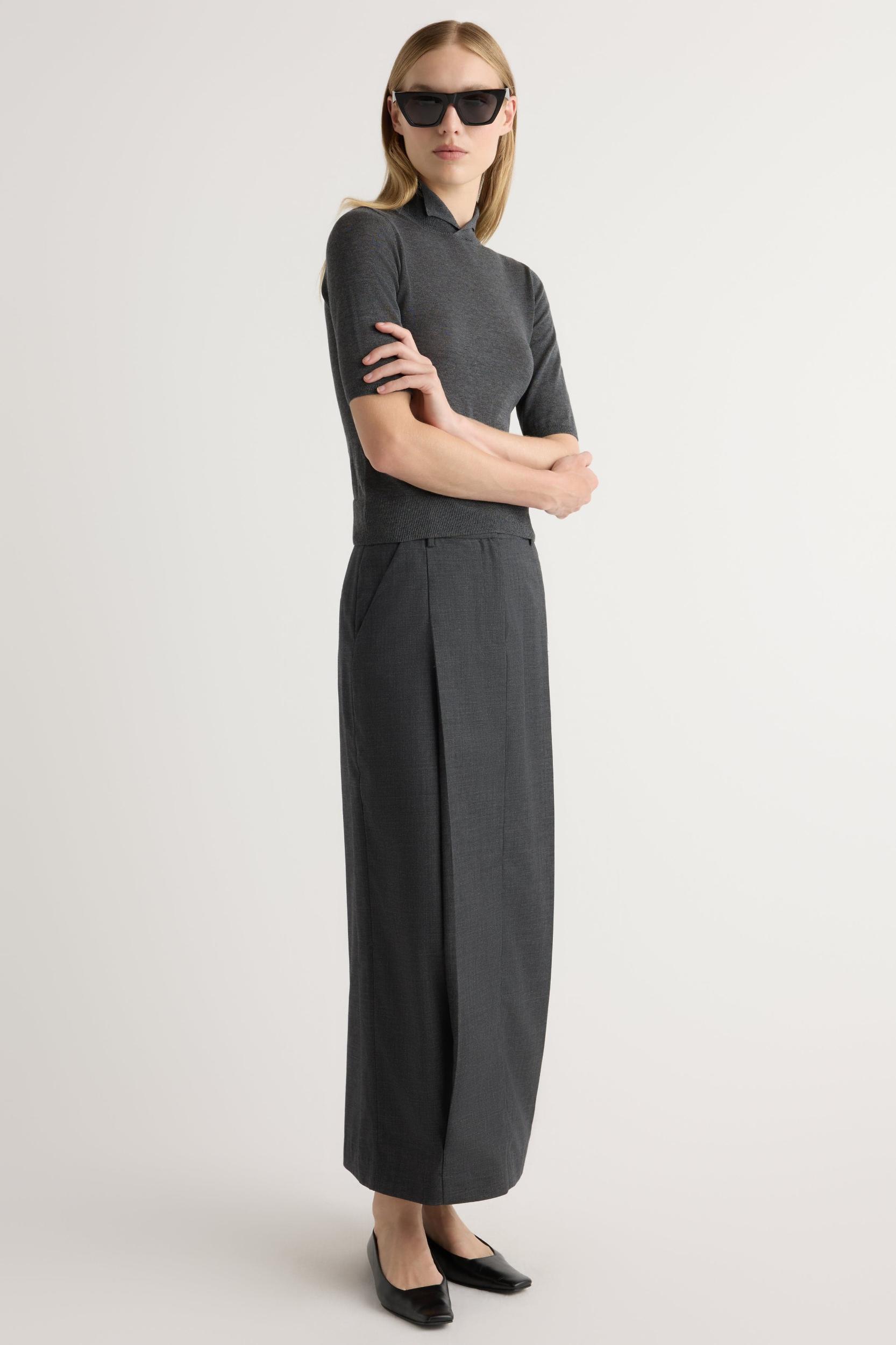 Gia Cotton-Silk Turtleneck Knit Top Product Image