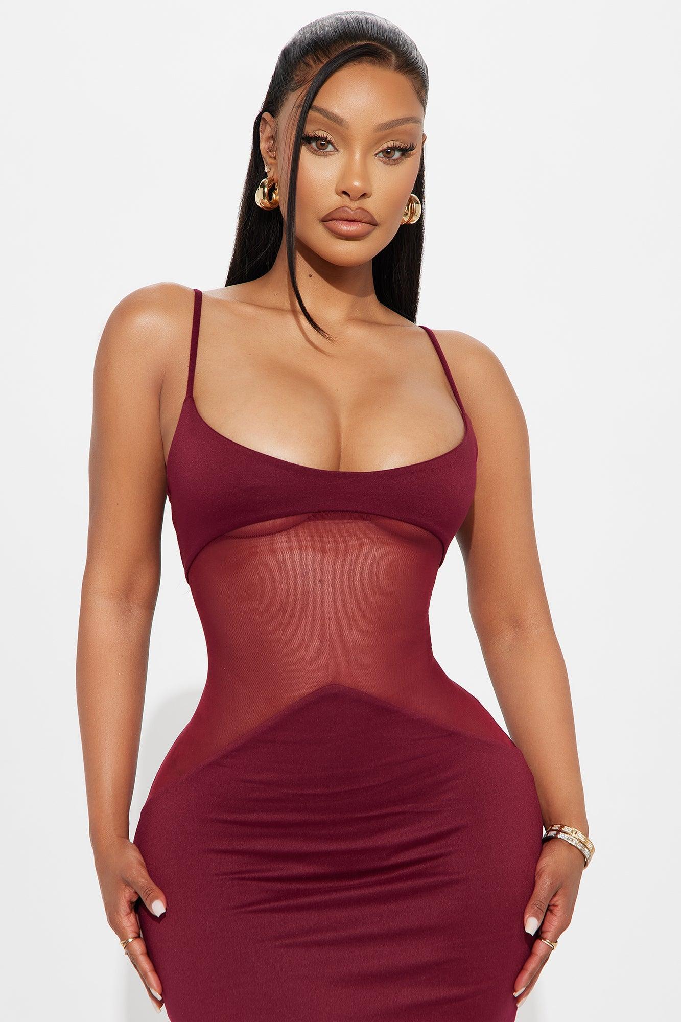 Nita Maxi Dress - Burgundy Female Product Image