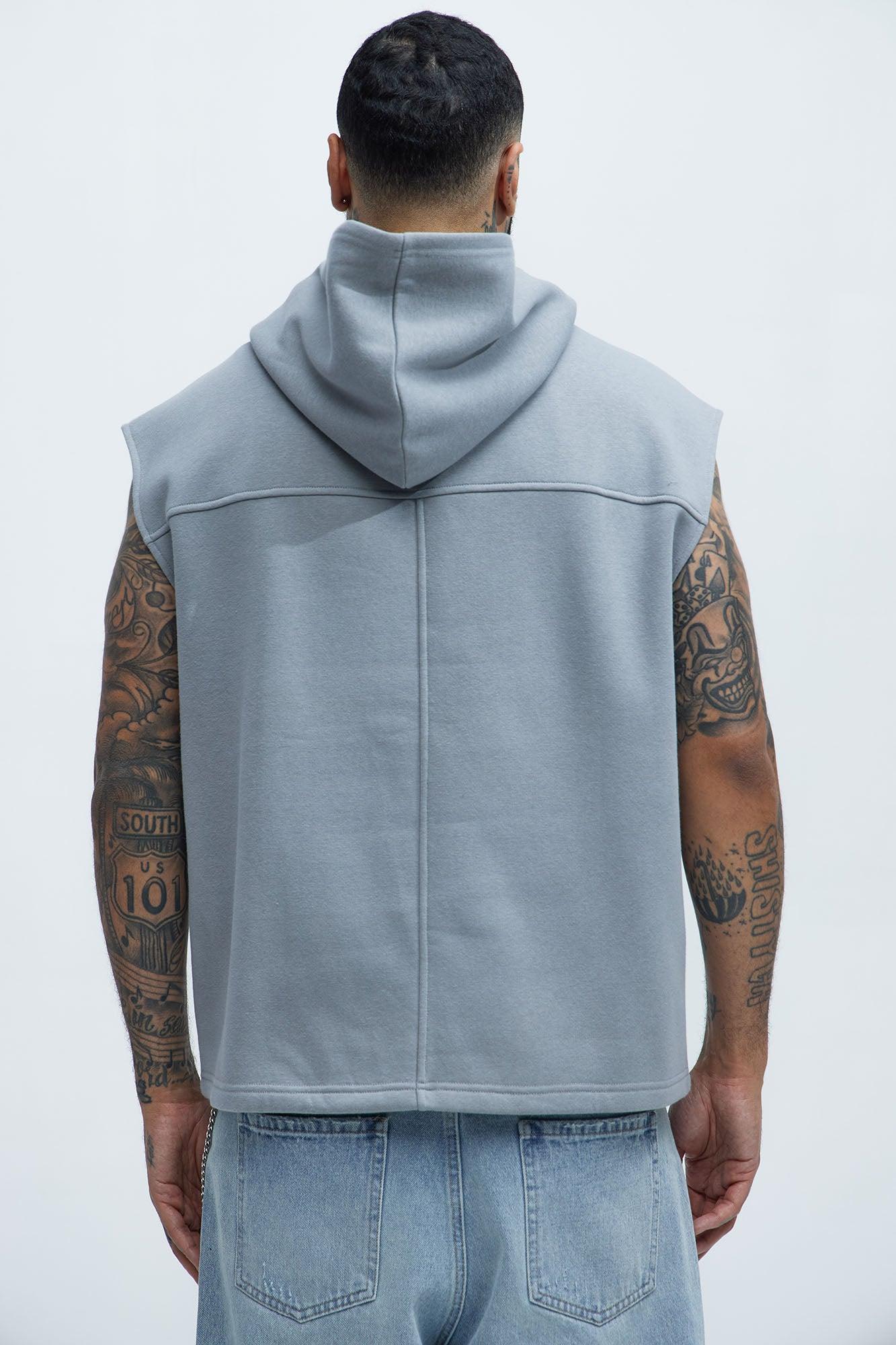 Tyson Lets Go Sleeveless Hoodie - Grey Product Image