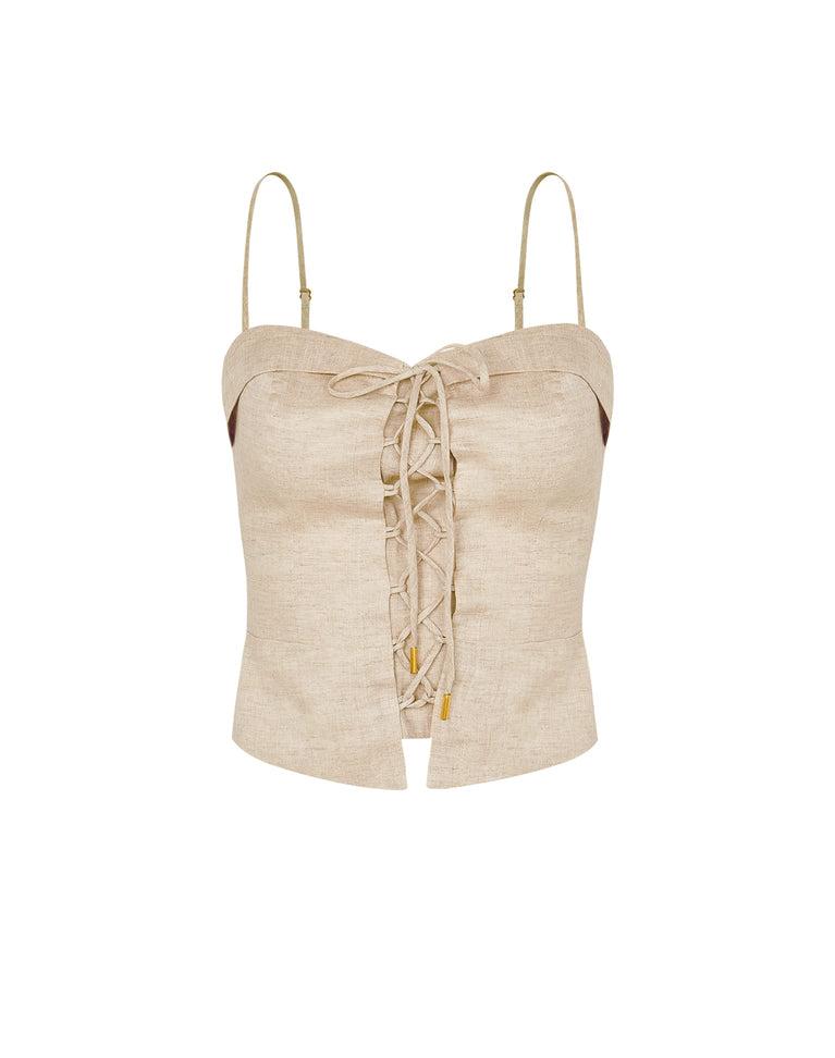 Rubia Sleeveless Top - Natural Product Image
