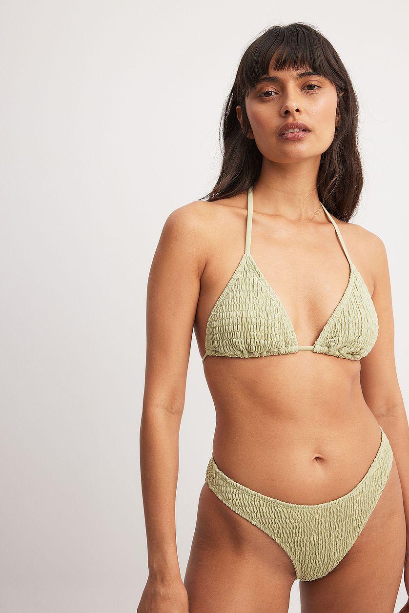 Smocked Triangle Bikini Top Product Image