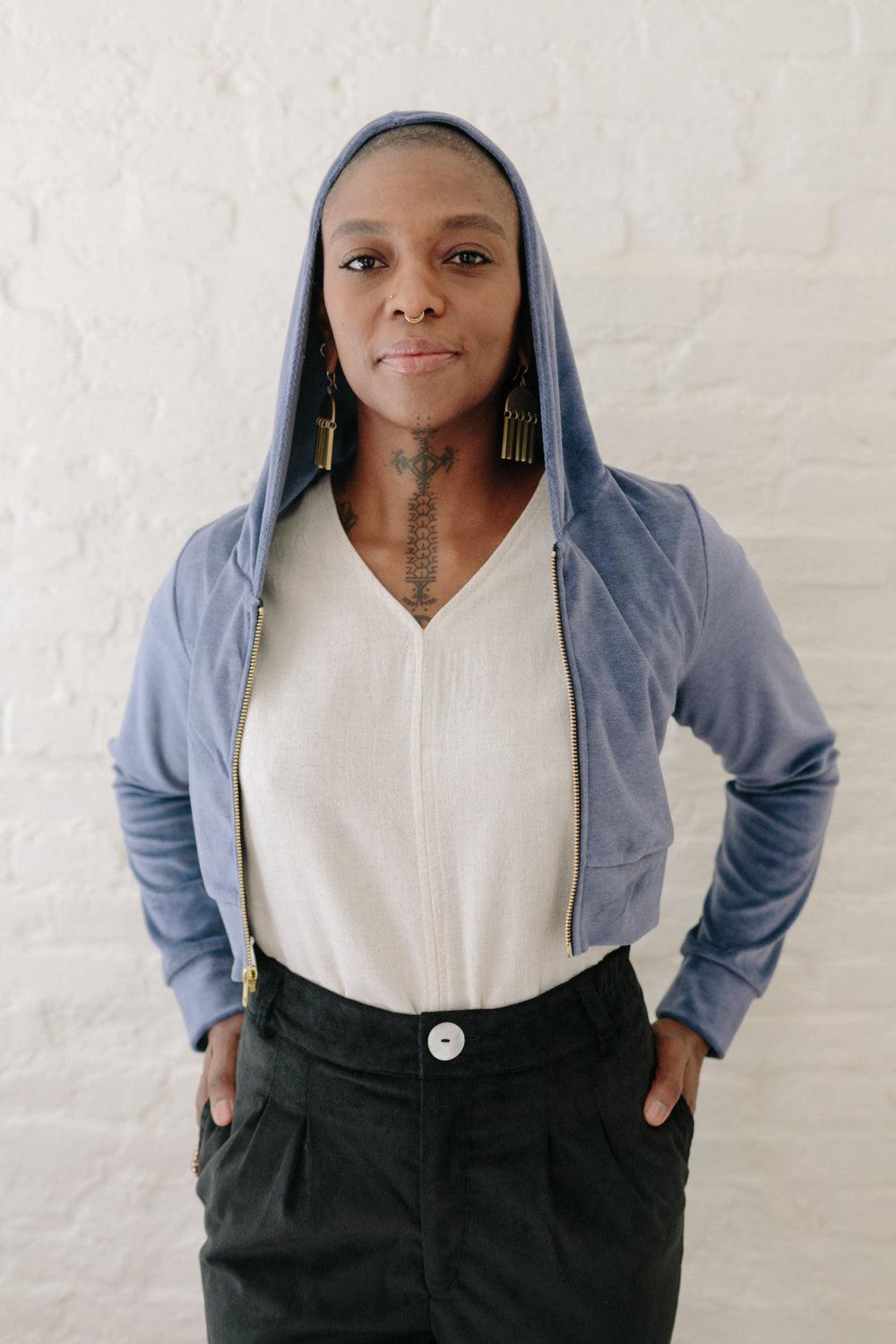 Long Perfect Pant in Black Velvet Product Image