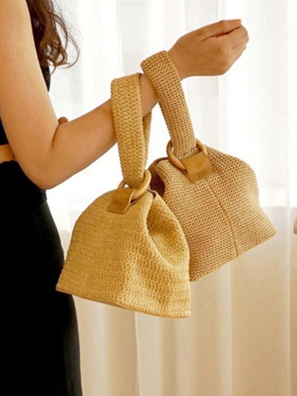 Casual Simple Weave Handbag Product Image