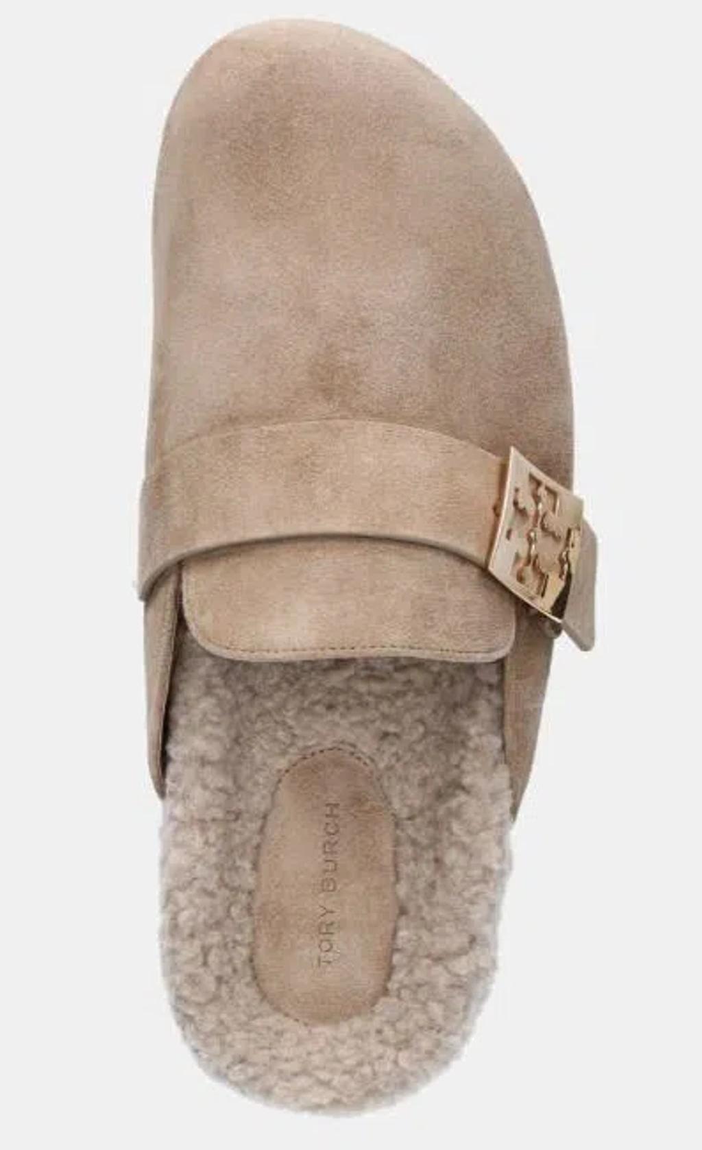 TORY BURCH Mules Mellow In Shearling Color Taupe In Brown Product Image