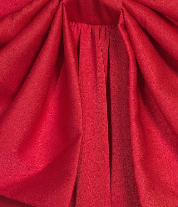 Allison & Kelly Square Neck Spaghetti Straps Bow Back Dress Product Image