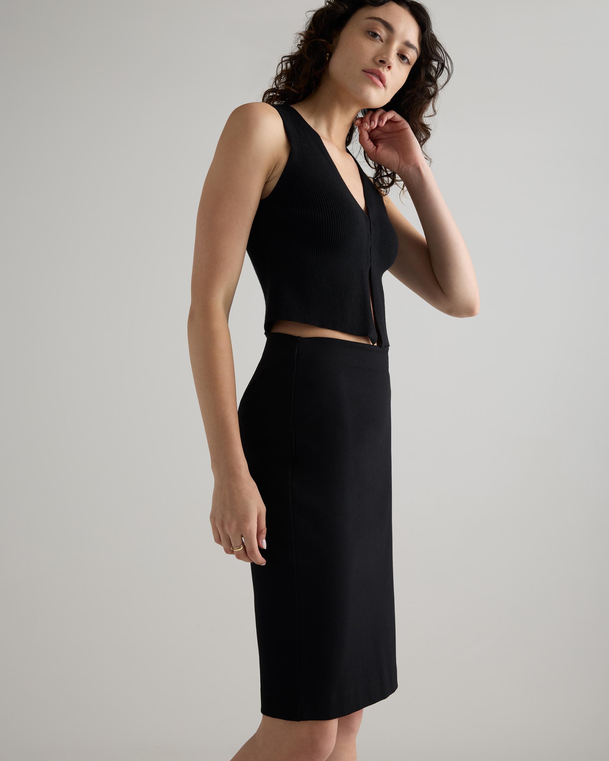 Quince | Women's Ultra-Stretch Ponte Pencil Skirt Rayon Product Image