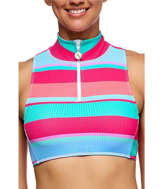 Next by Athena Bermuda Stripe Harmony Rib Texture High Waist Swim Bottom Product Image