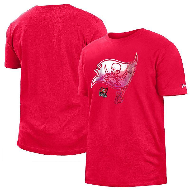 Men's New Era Red Tampa Bay Buccaneers 2022 Sideline Ink Dye T-Shirt,  Product Image
