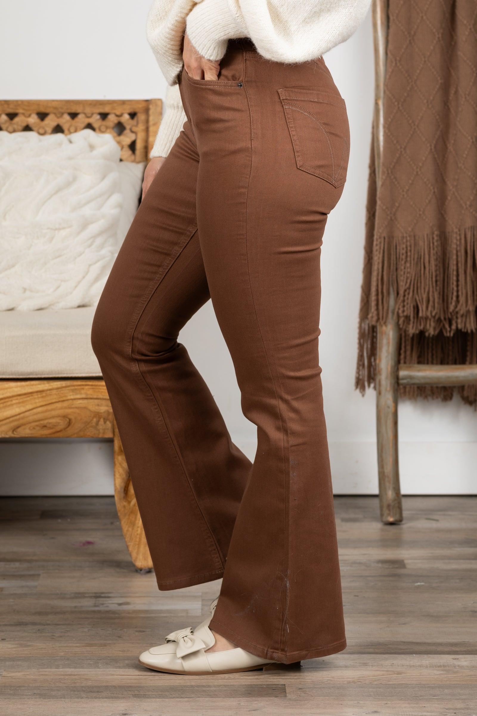 Mica Mocha Wash High Rise Flare Jean Product Image