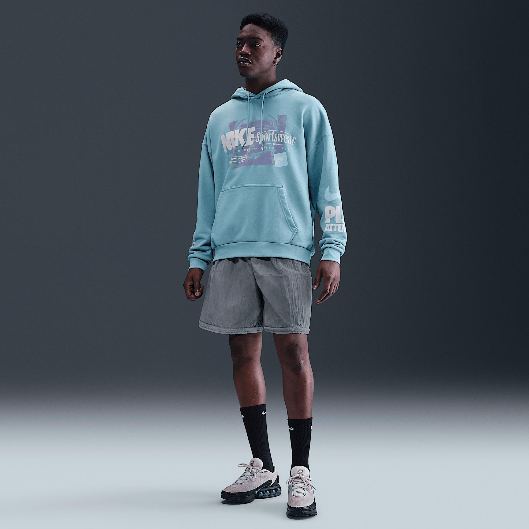 Nike Mens Club Oversized French Terry Pullover Hoodie | IB8257-464 Product Image