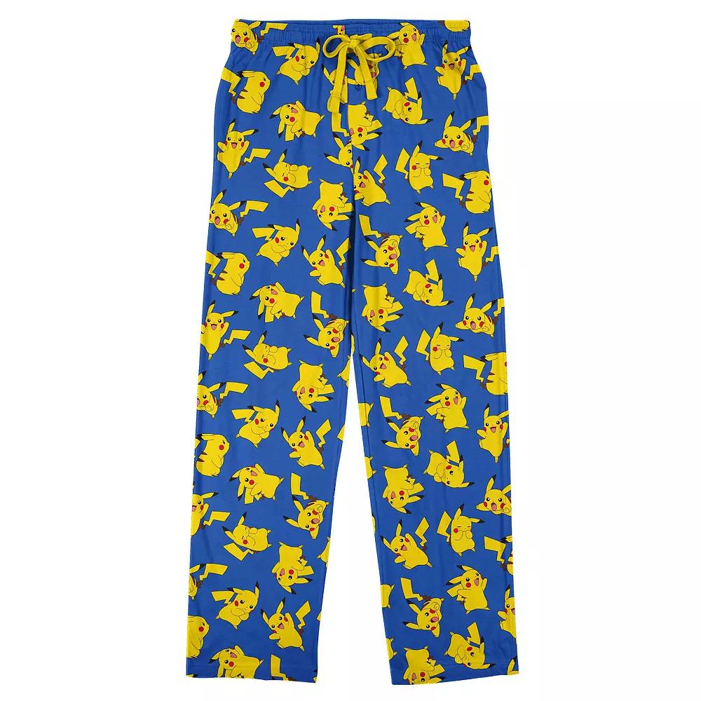 Men's Pokemon Happy Pikachu Pajama Pants, Size: Small, Blue Product Image