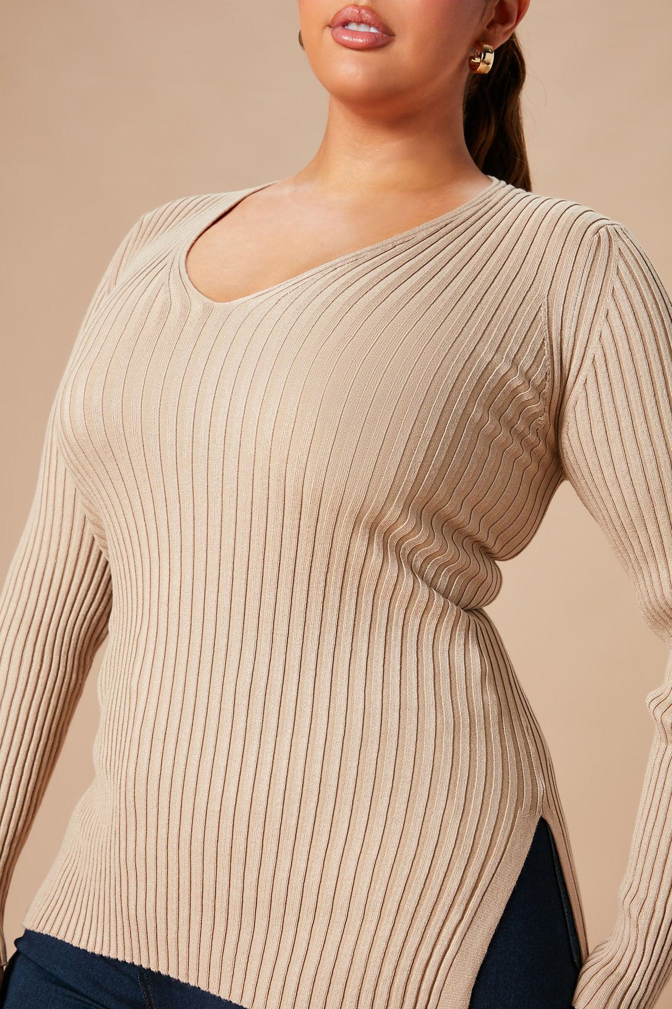 Giving Me The Feels Sweater - Khaki Female Product Image