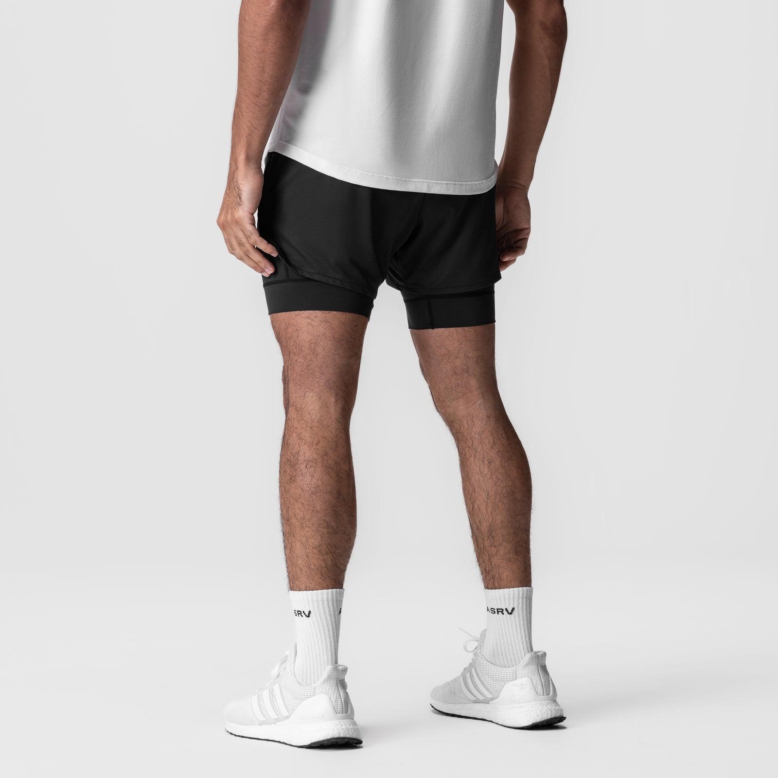 0828. AeroSilver® 5" Liner Short - Black "Bracket"/Black Male Product Image