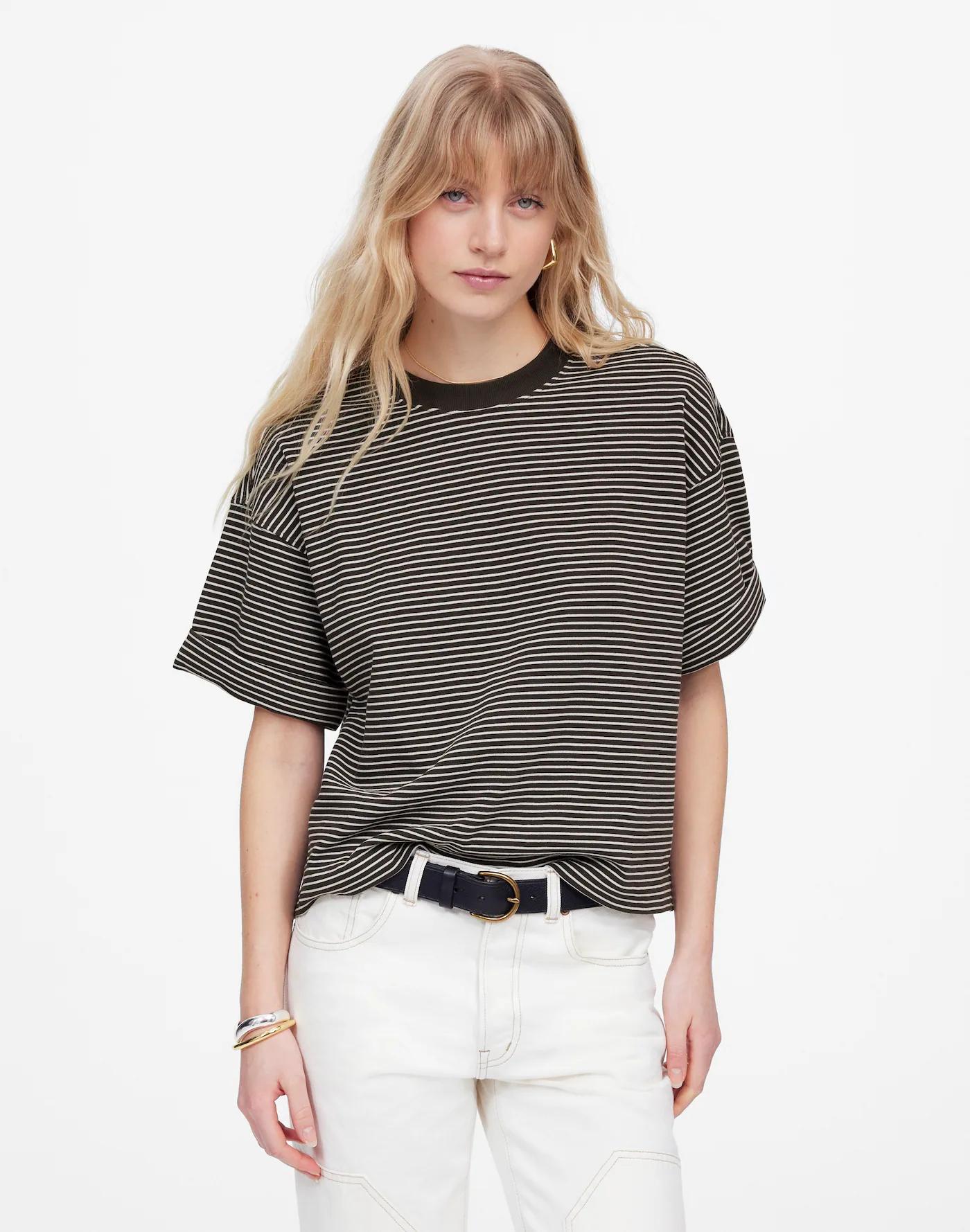 Sweatshirt Tee in Stripe Product Image