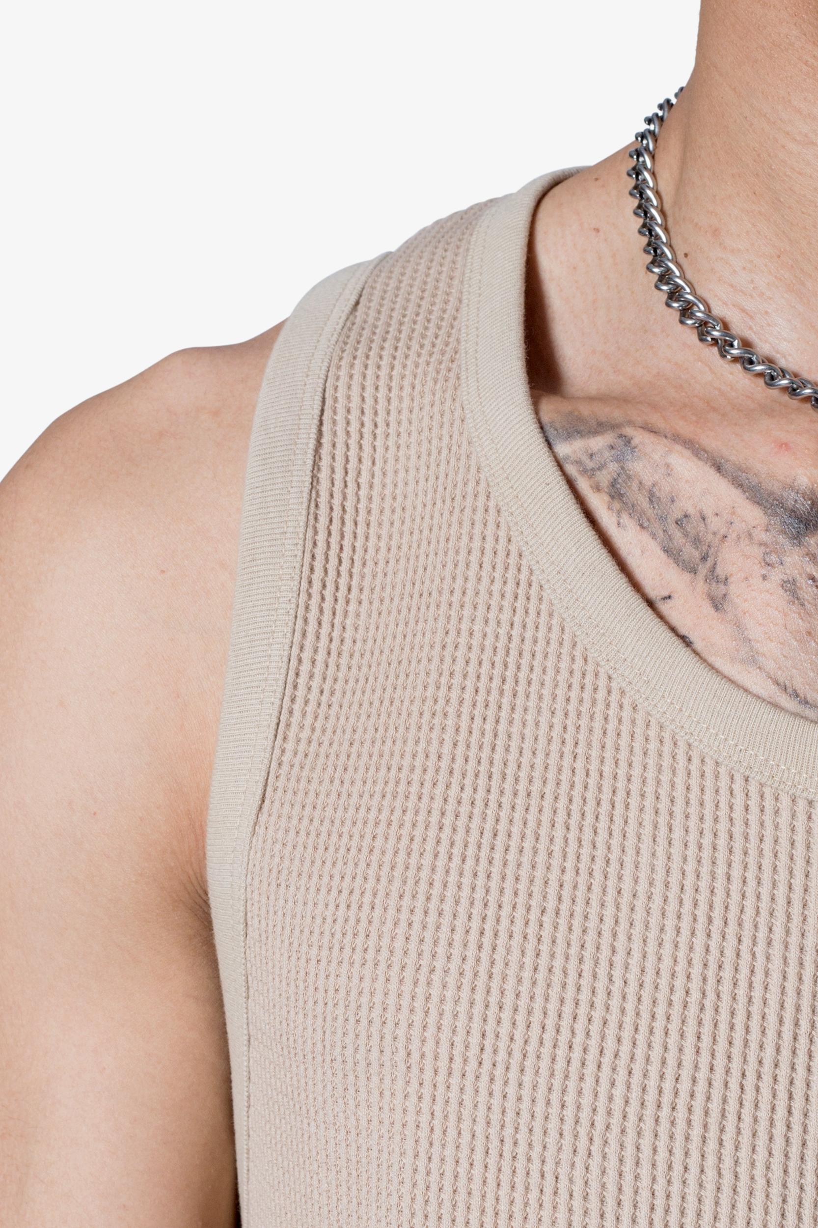 Waffle Knit Tank - Khaki Product Image